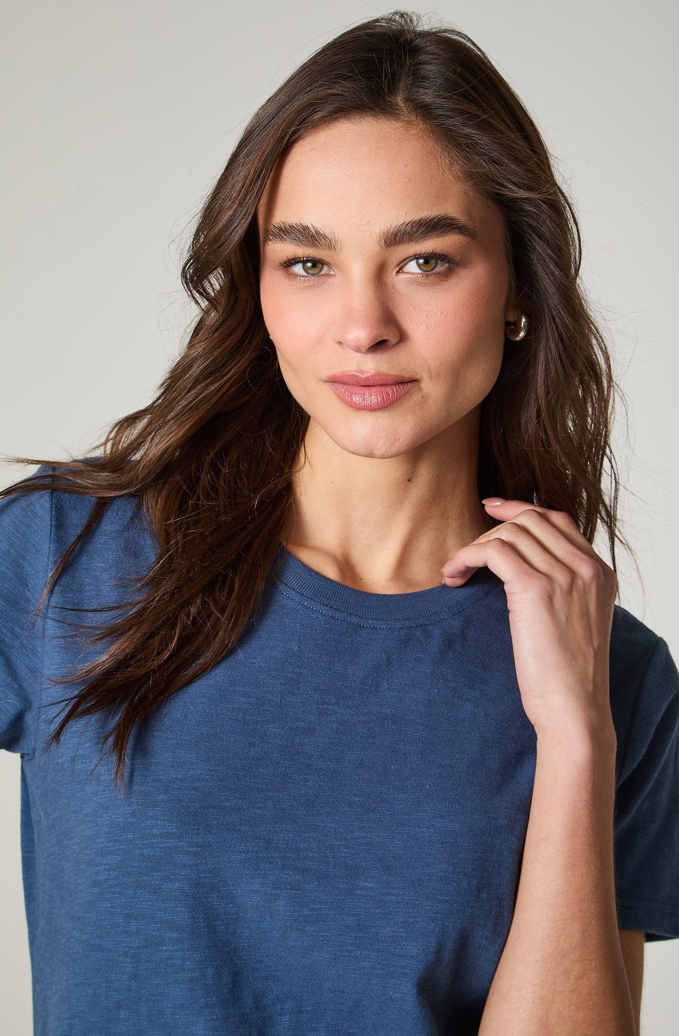 Polera Mujer Manga Corta Slub Regular  Fit Basic-2