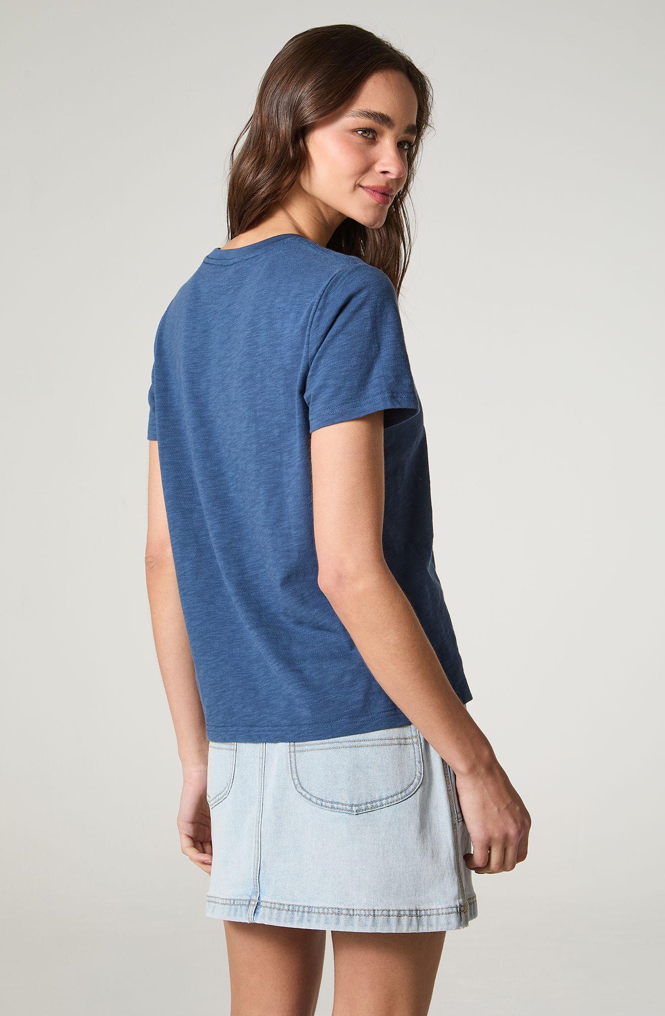 Polera Mujer Manga Corta Slub Regular  Fit Basic-3