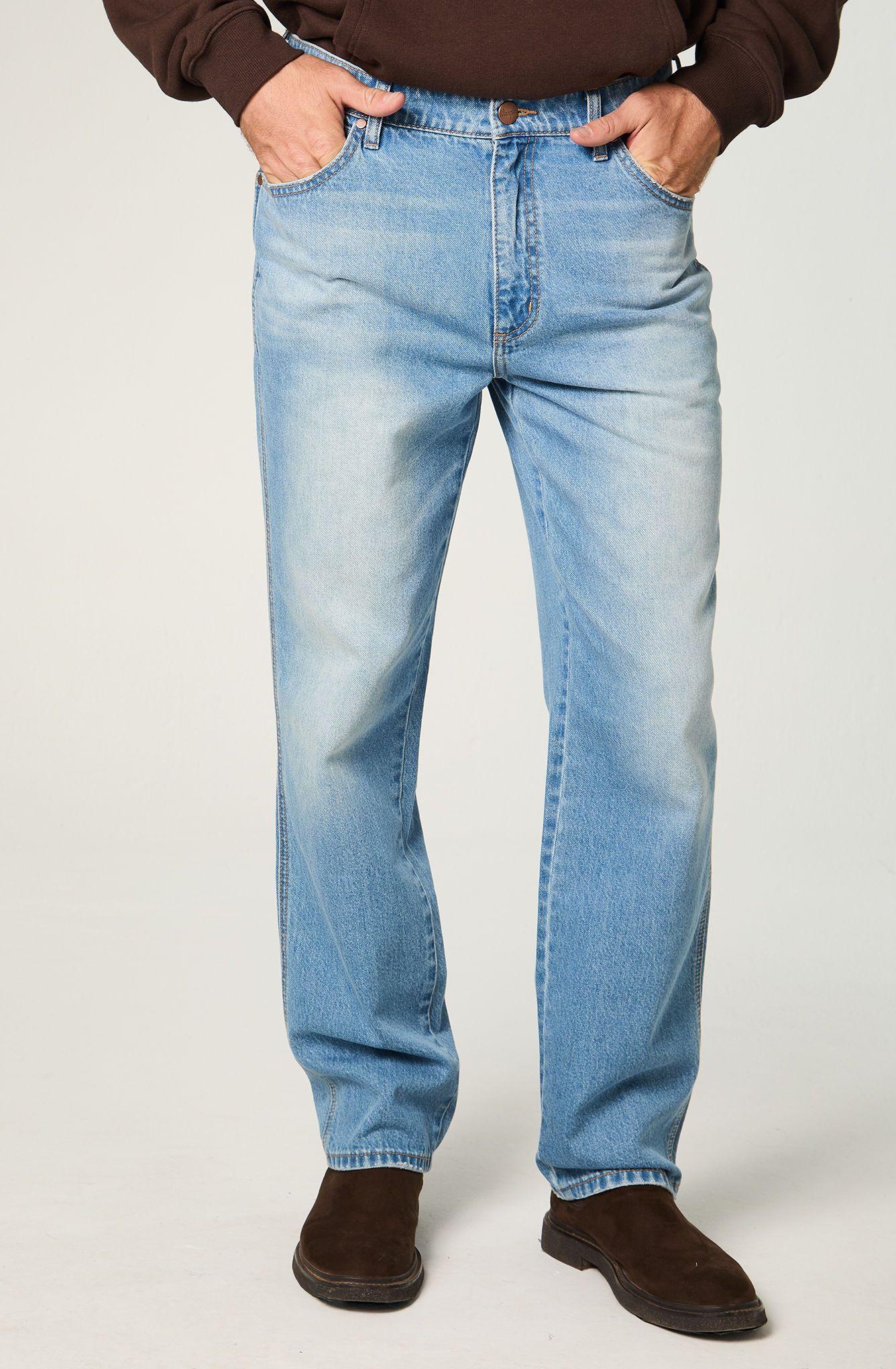 Jeans Hombre Frontier Relax Straight Tiro Medio Azul Claro -0
