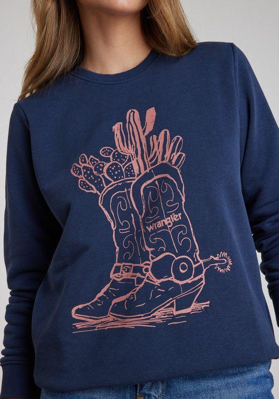 Poleron Mujer Regular Sweat Navy-2
