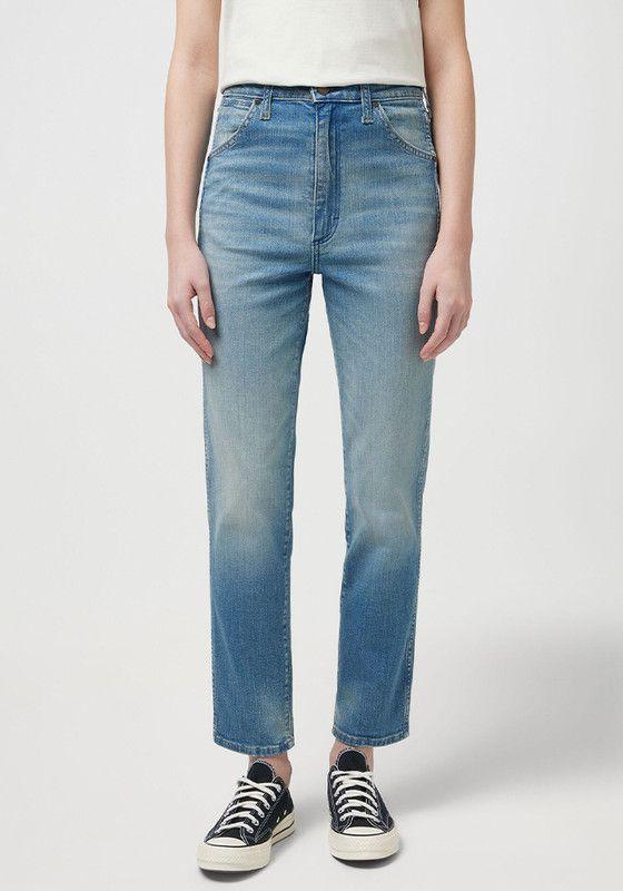 Jeans Walker Slim Tiro Alto Azul Claro-0