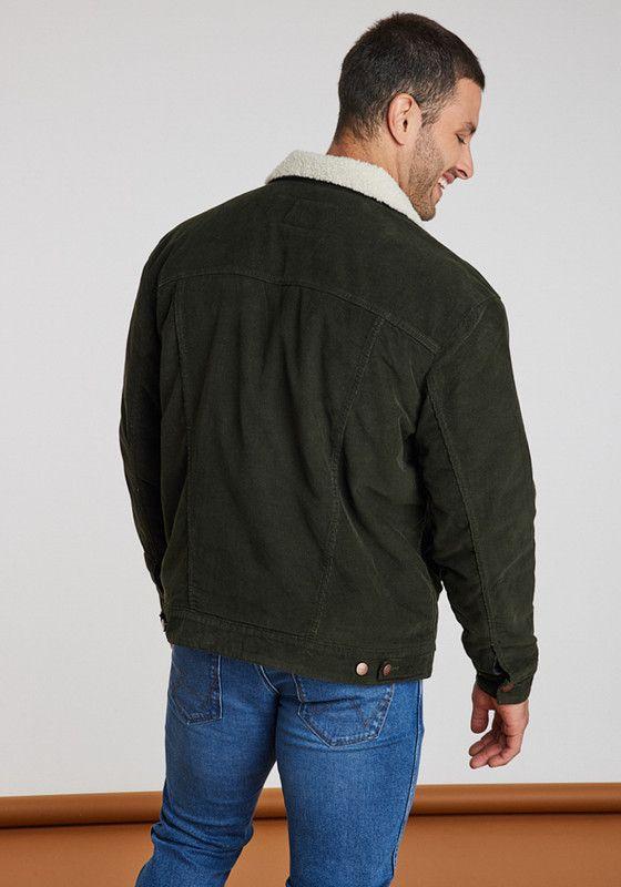 Chaqueta Wrangler Hombre Authentic Corduroy Deep Forest-1