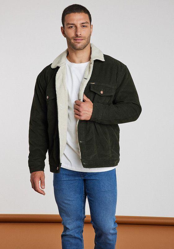 Chaqueta Wrangler Hombre Authentic Corduroy Deep Forest-0