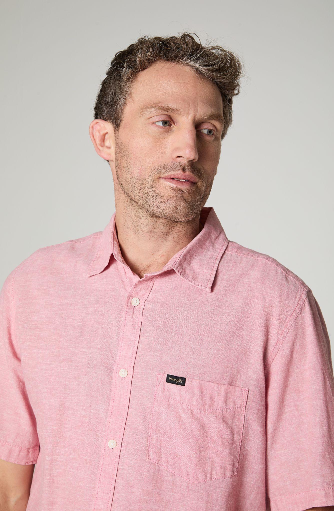 Camisa Hombre Manga Corta Lino 1 Bolsillo Regular Fit-2