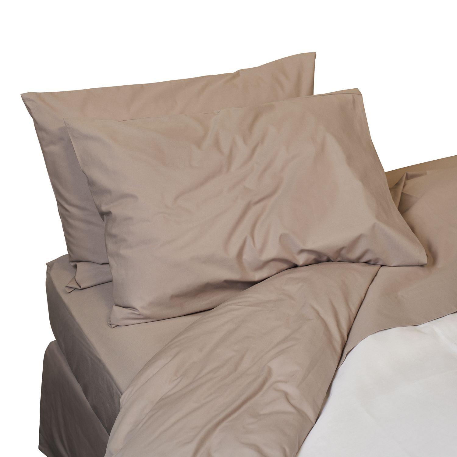 Juego de sábanas Premium 2 plazas, 300 hilos 100% algodón, color Taupe-0