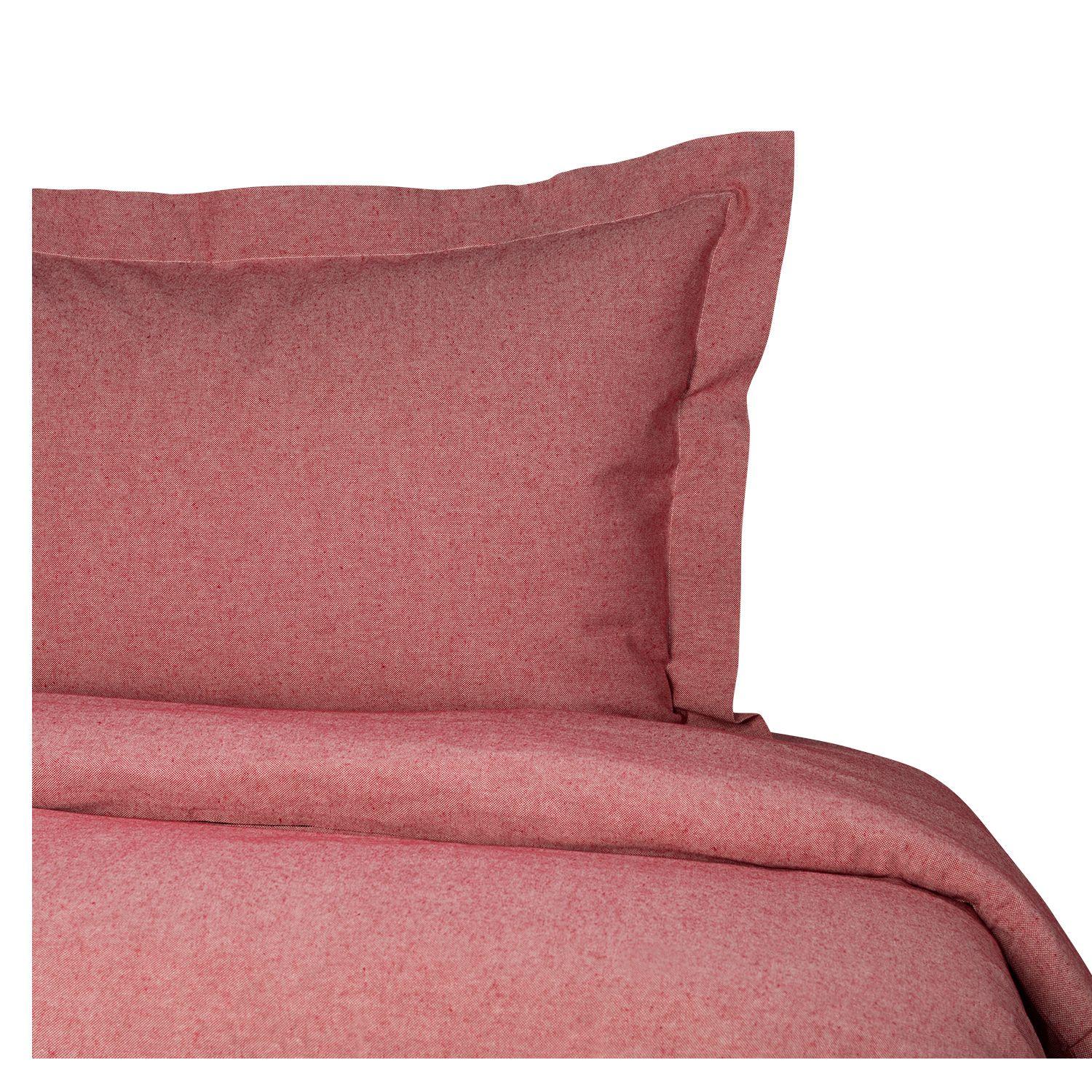 Funda de plumón 2 plazas 85% algodón - 15%poliéster color rojo-0