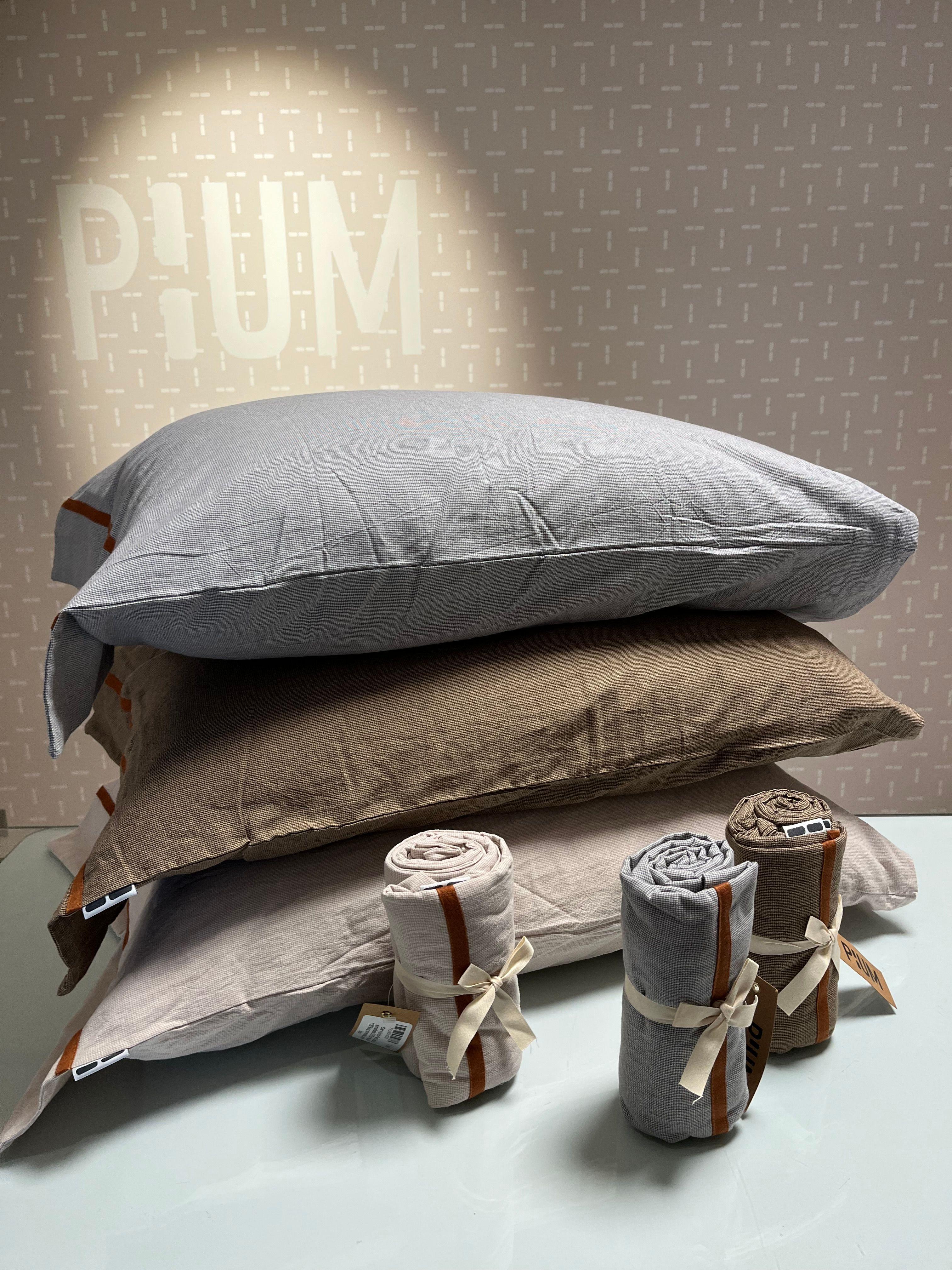 Set de fundas de plumón Nórdico 200 Hilos 100% Algodón stonewashed Beige-1