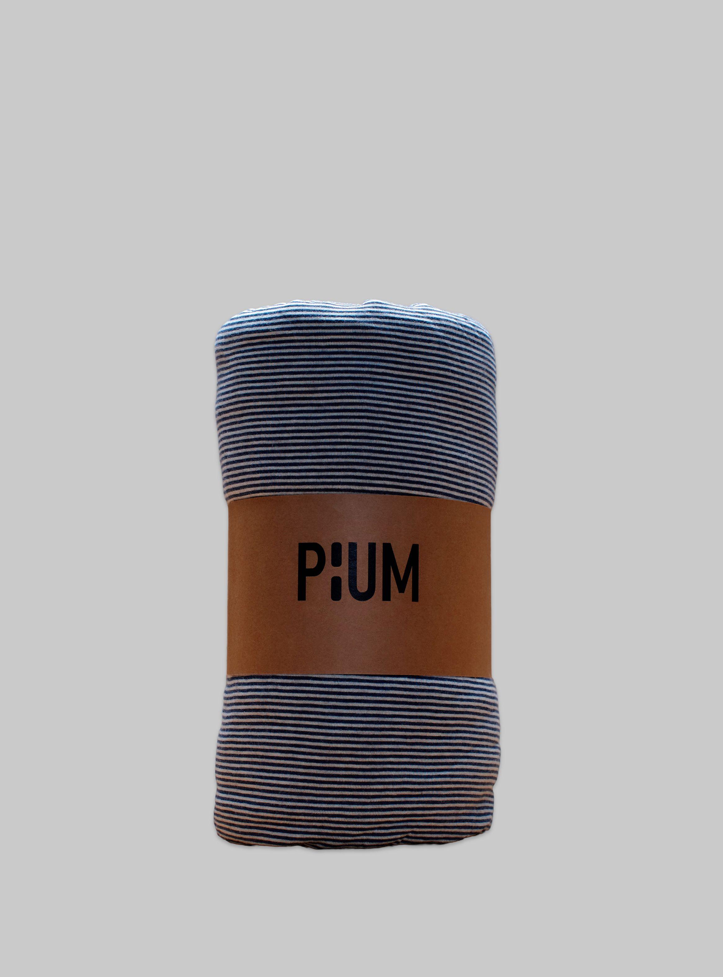 Funda plumón 100% algodón elástico, melange color azul oscuro tamaño 1,5 plazas-0