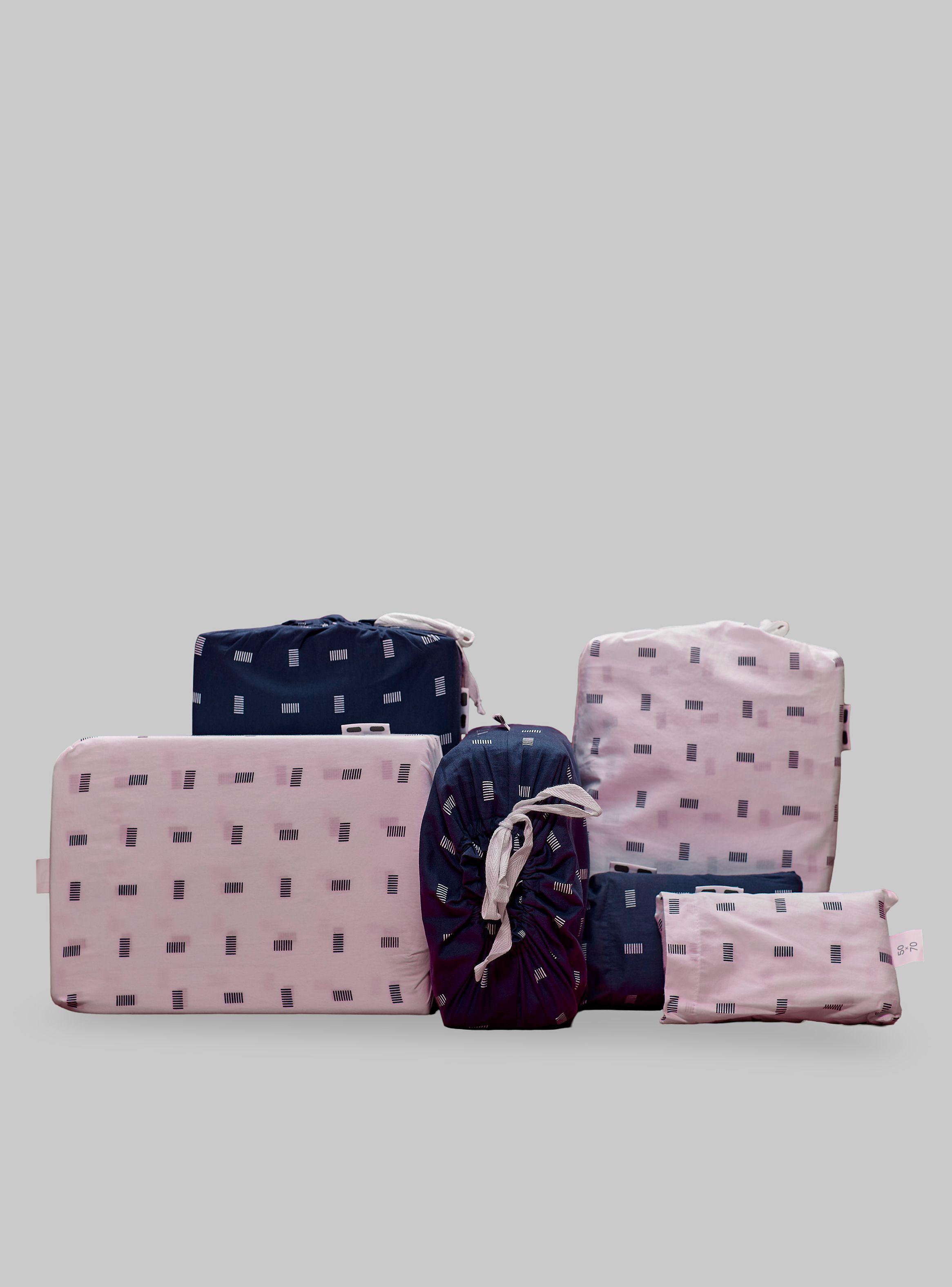 Funda plumón nórdica, estampada 100% algodón 200 hilos, color blanco / azul tamaño 2 plazas-2