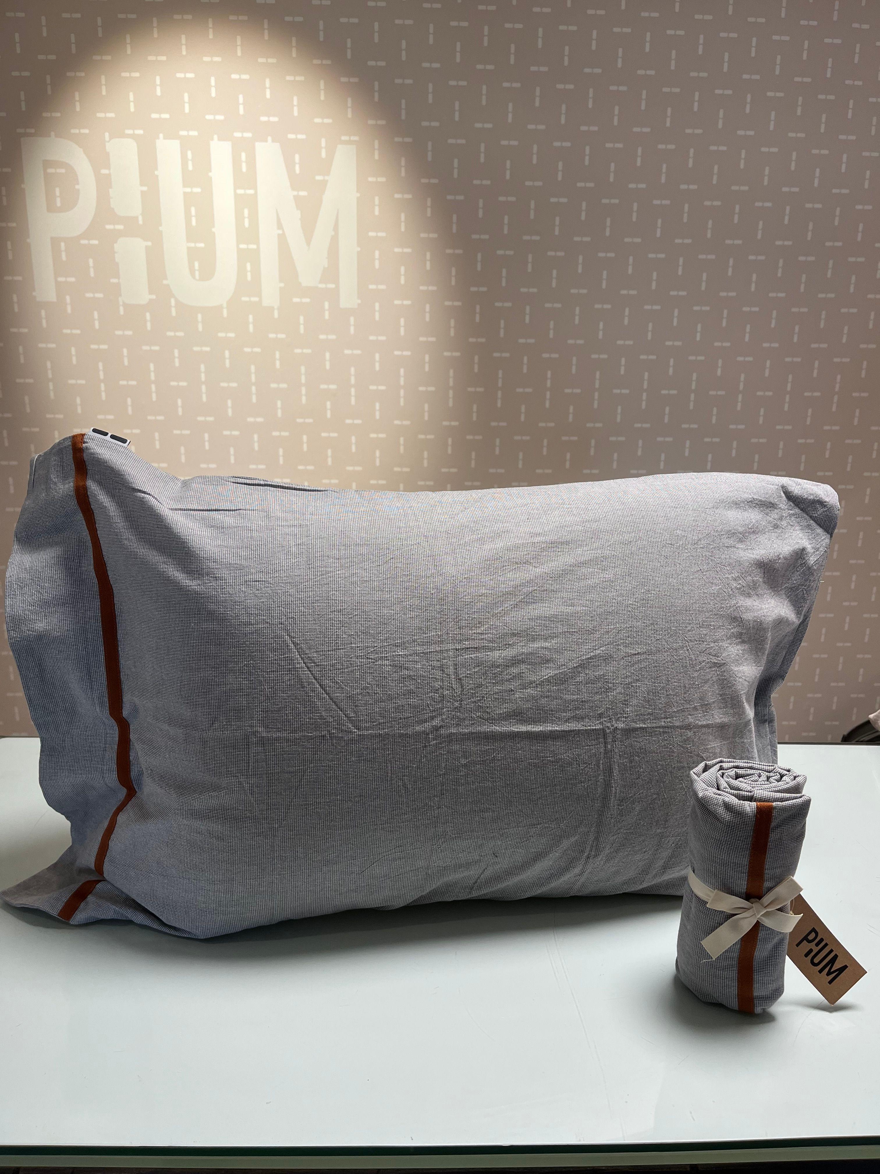 Set Nórdico fundas de almohada  Hohos 52x72cm 200 Hilos 100%alg stonewashed Gris claro-0