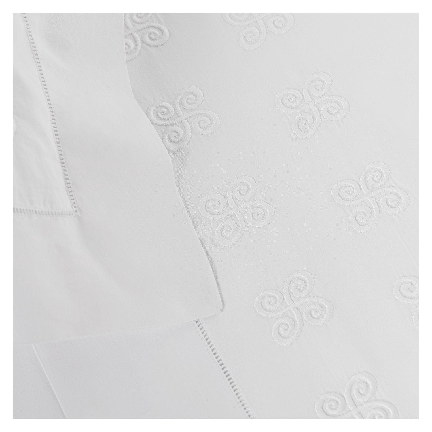 Juego sábanas King bordadas Helis, Satén 380 hilos 100% algodón-1