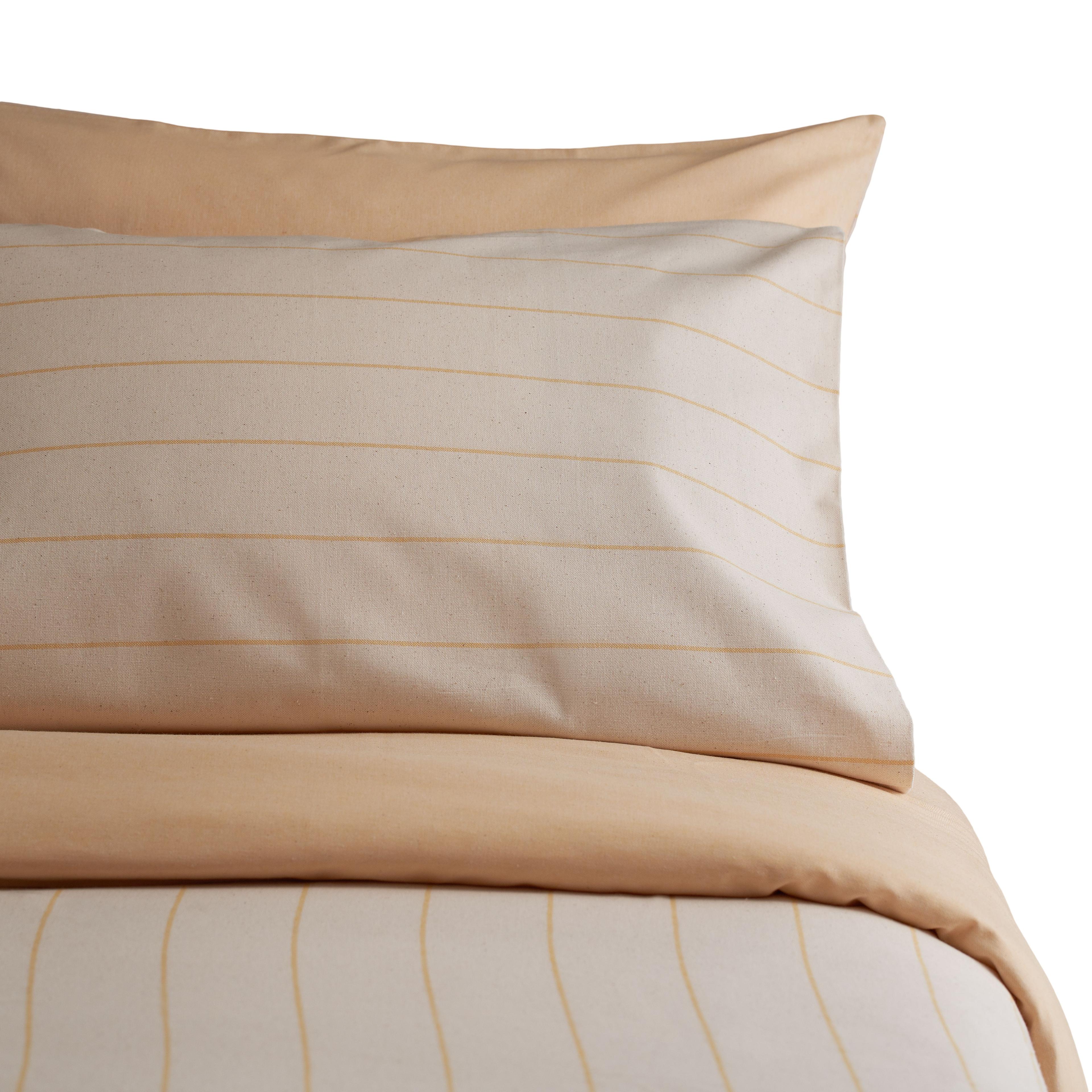 Funda plumón 1,5 plaza reversible lisa-rayas, tela 80% alg - 20% pol-0