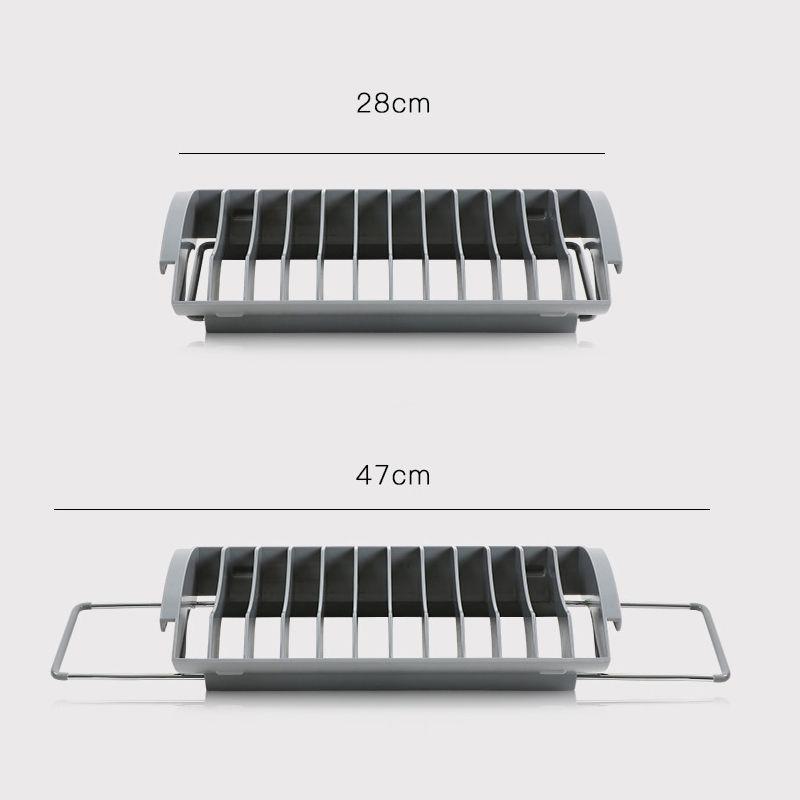 Secaplatos Escurridor de platos y cubiertos aluminio Inoxidable 2 en 1-2