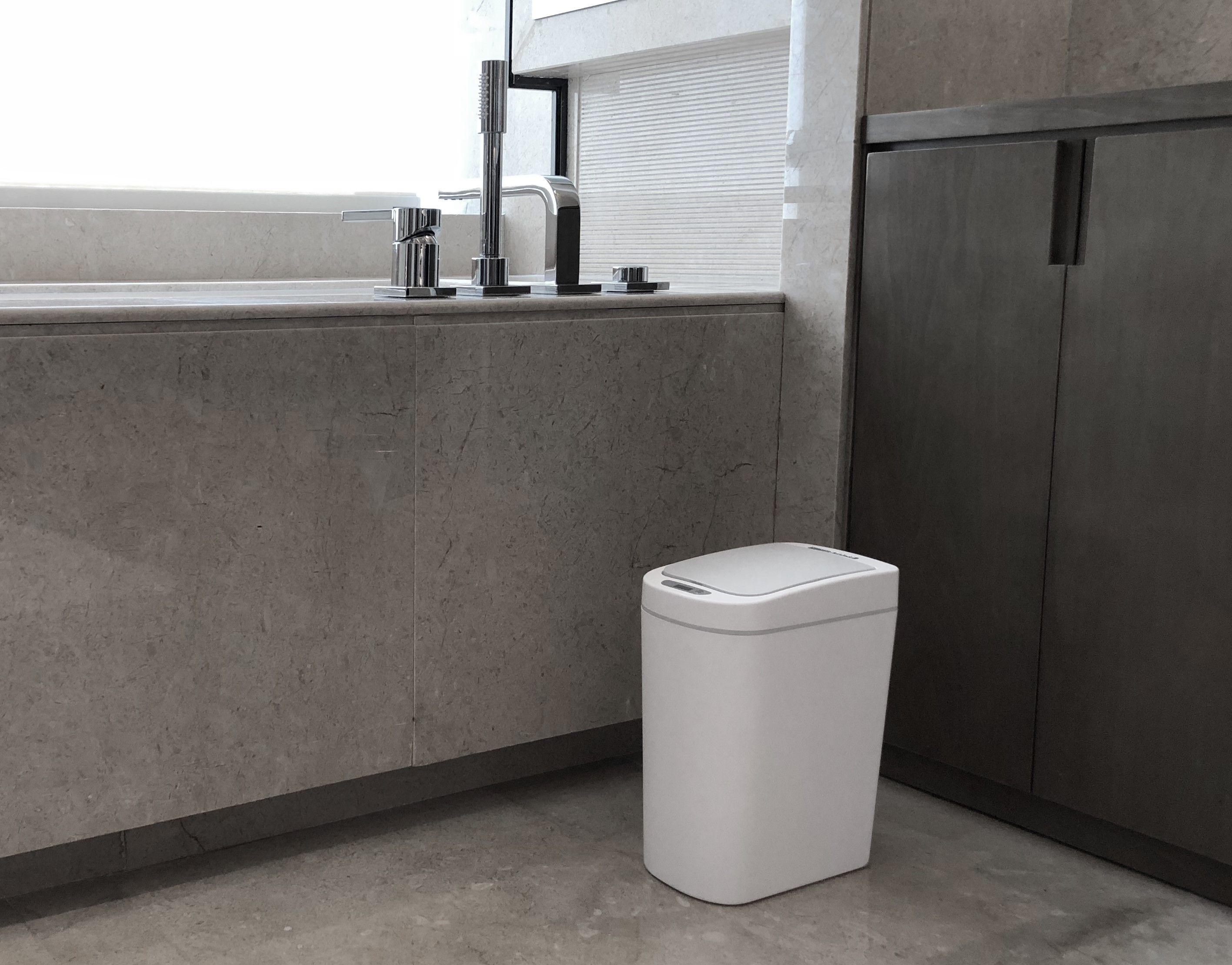Basurero Automatico Papelera Inteligente Sensor 7 Lts Blanco-8