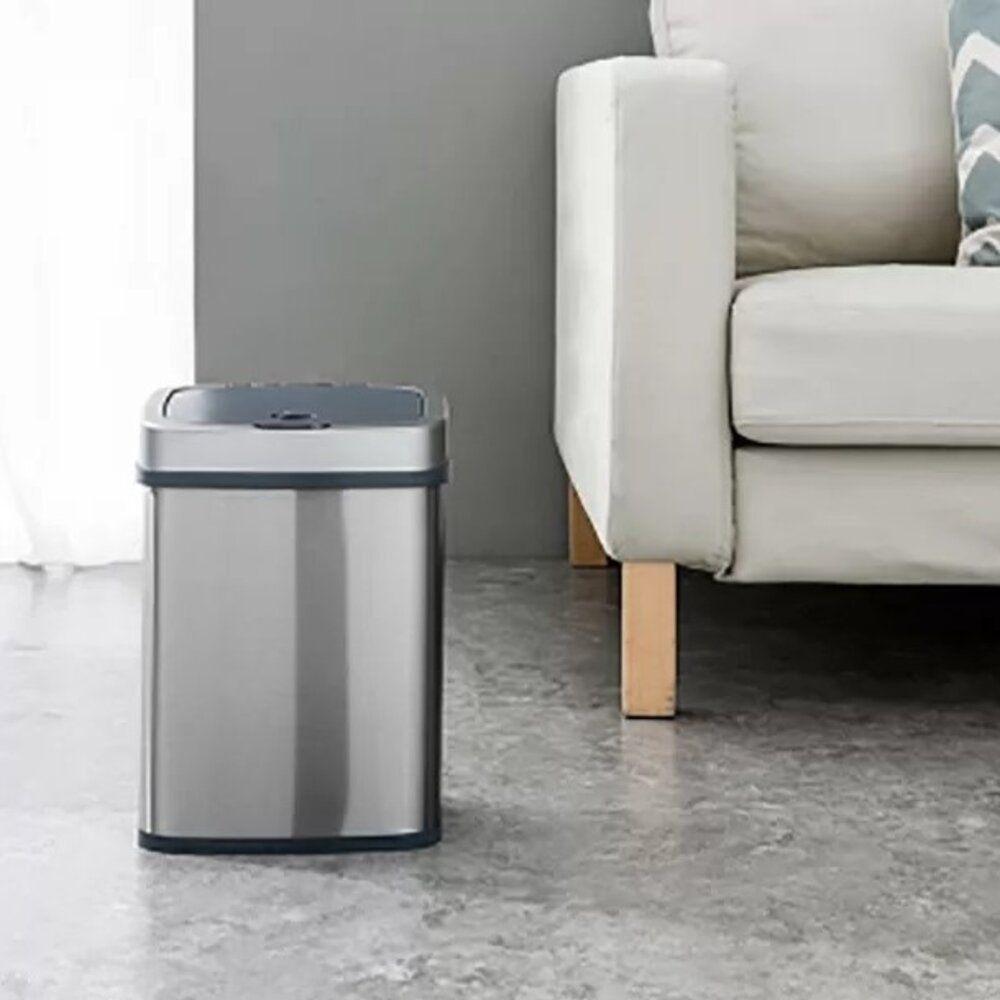 Basurero Automatico Papelera Inteligente Sensor 15 Lts Acero Inoxidable-3