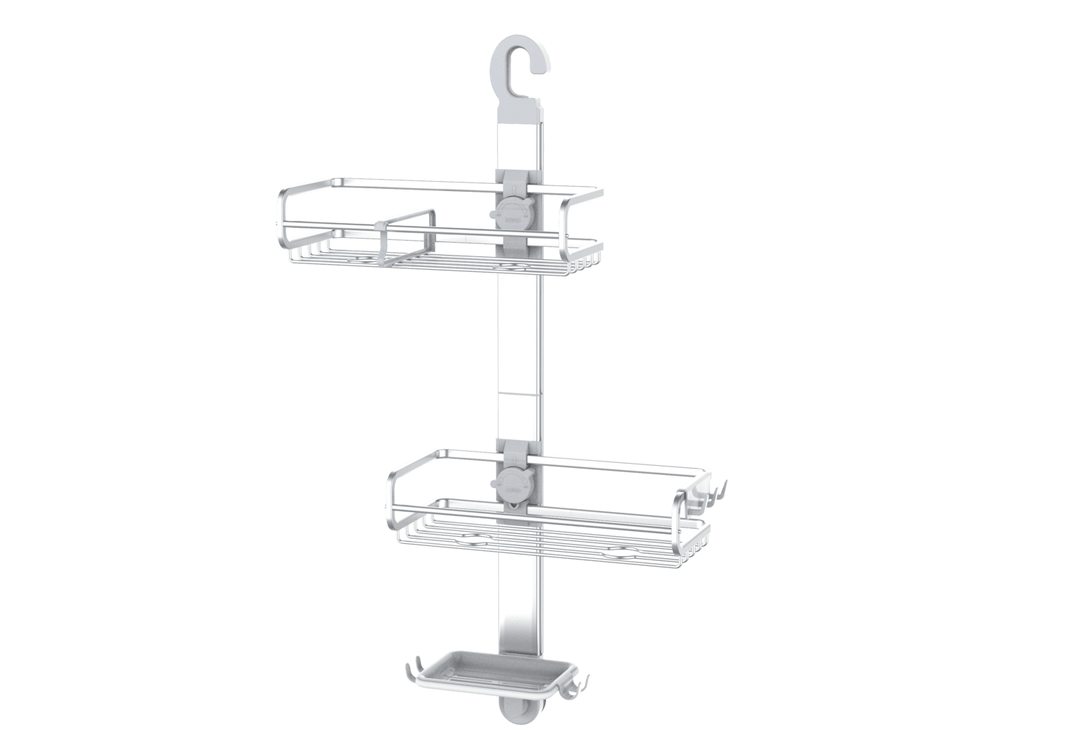 Organizador colgante de ducha aluminio inoxidable baño-7