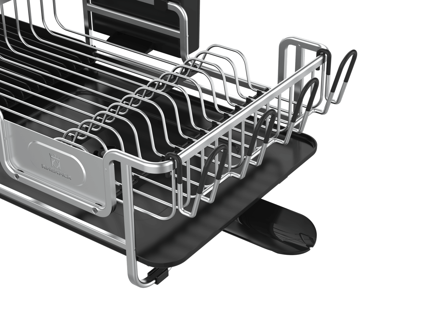 Secaplatos Escurridor de platos y cubiertos aluminio Inoxidable extensible-5