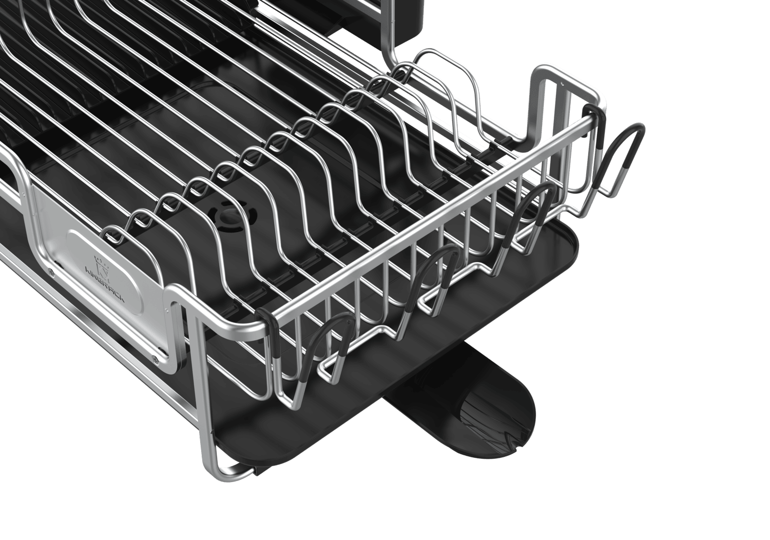 Secaplatos Escurridor de platos y cubiertos aluminio Inoxidable extensible-8