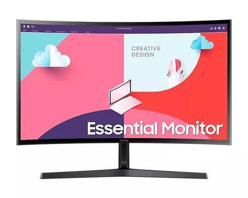 Monitor gamer curvo Samsung Essential LCD 24" negro 100V/240V-0