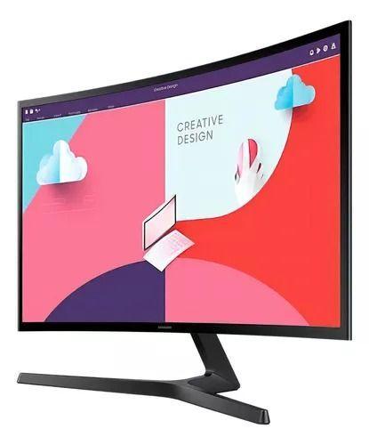 Monitor gamer curvo Samsung Essential LCD 24" negro 100V/240V-3