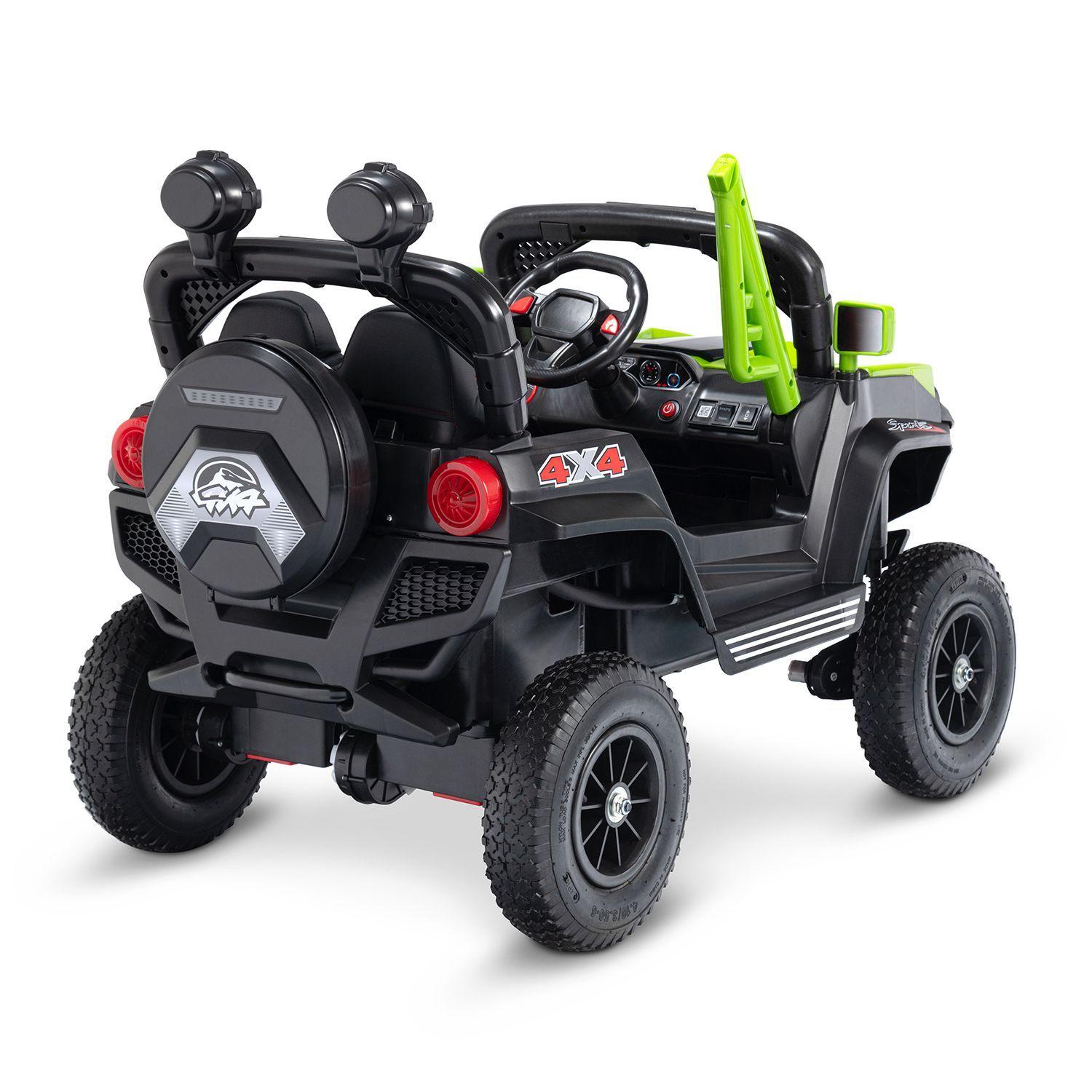 Buggy 4 Motores Ruedas Goma Verde-2
