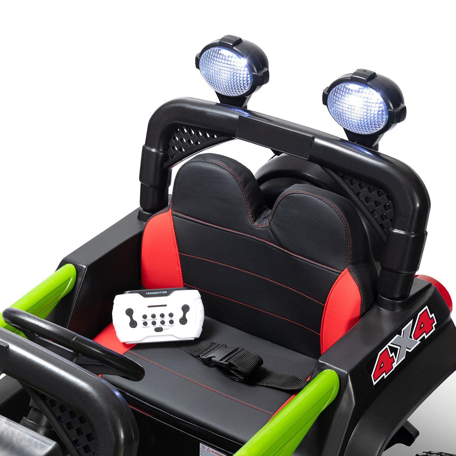 Buggy 4 Motores Ruedas Goma Verde-3