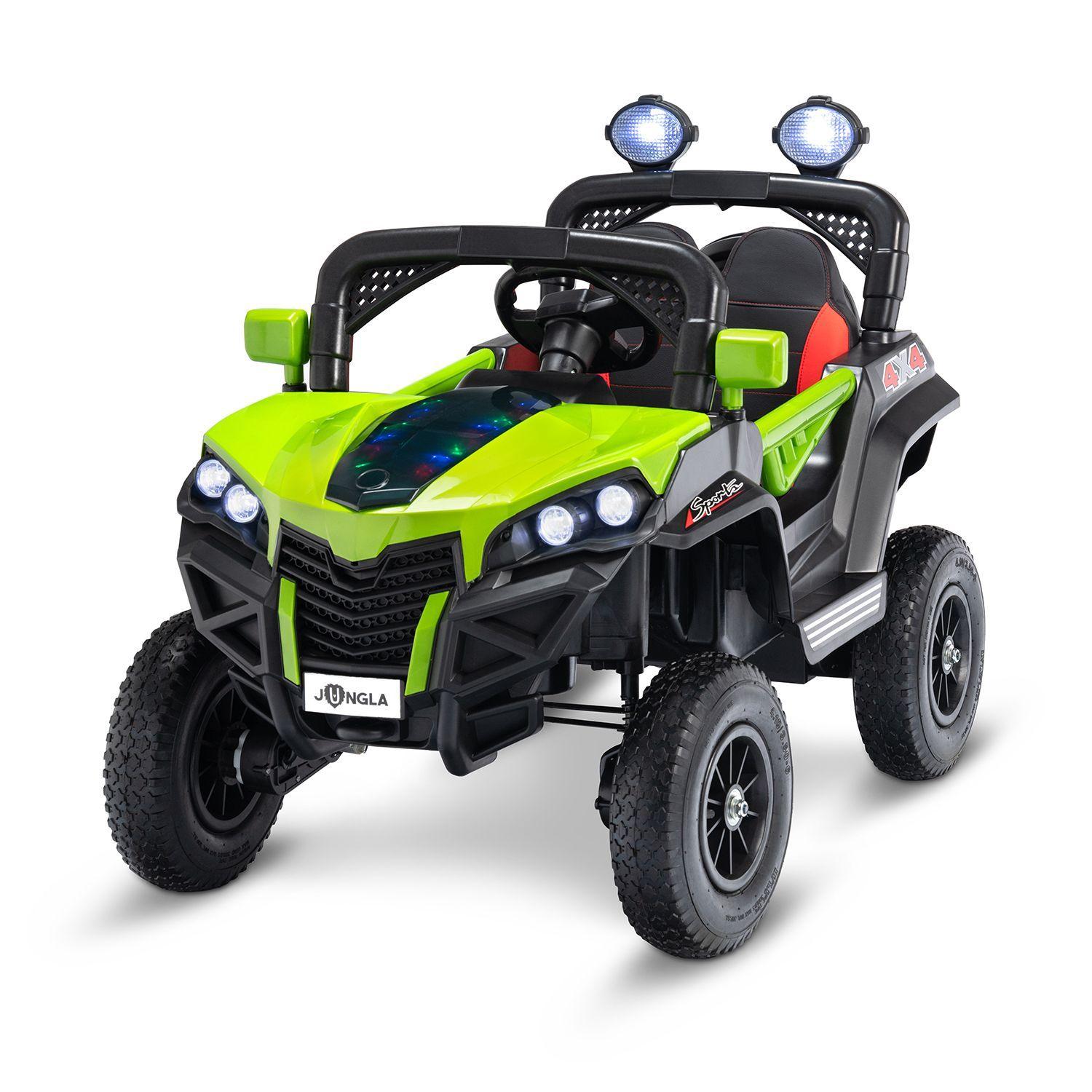 Buggy 4 Motores Ruedas Goma Verde-0