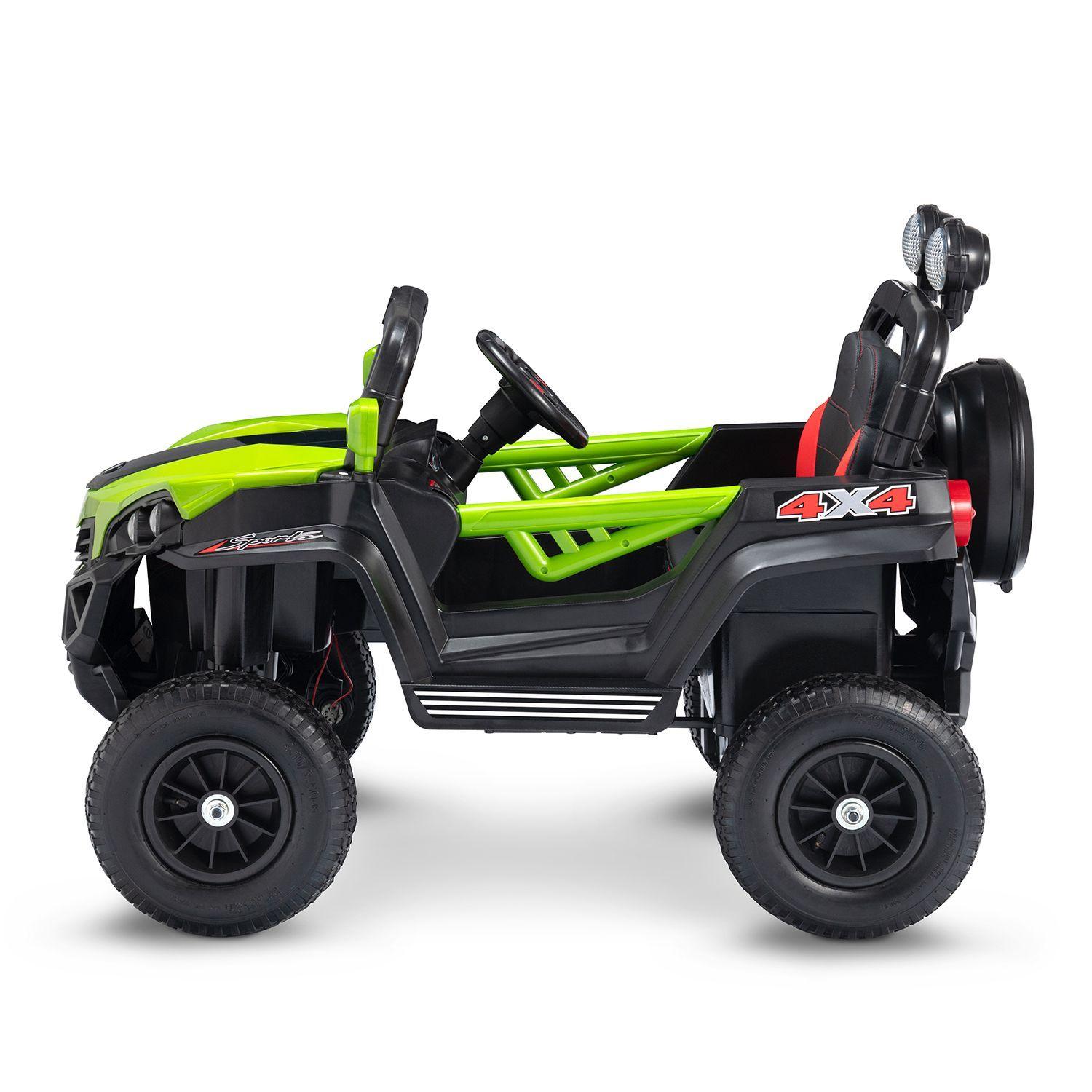 Buggy 4 Motores Ruedas Goma Verde-1