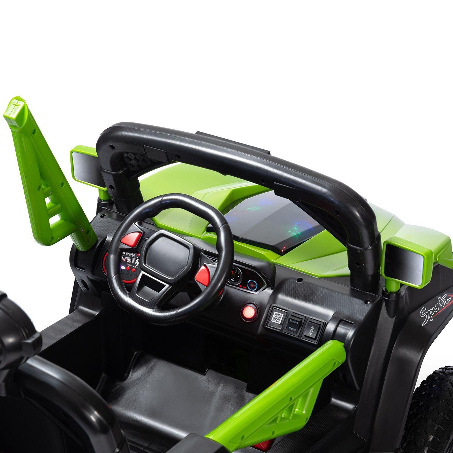 Buggy 4 Motores Ruedas Goma Verde-4