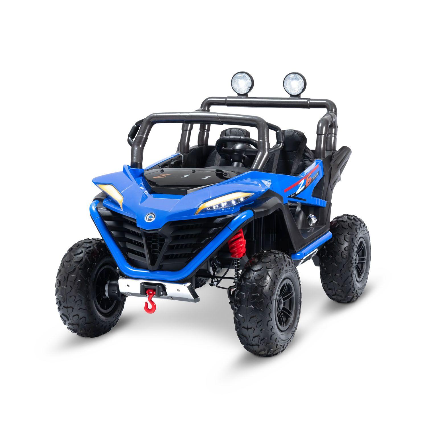 New Buggy XL Doble Asiento Ruedas De Goma Azul-0