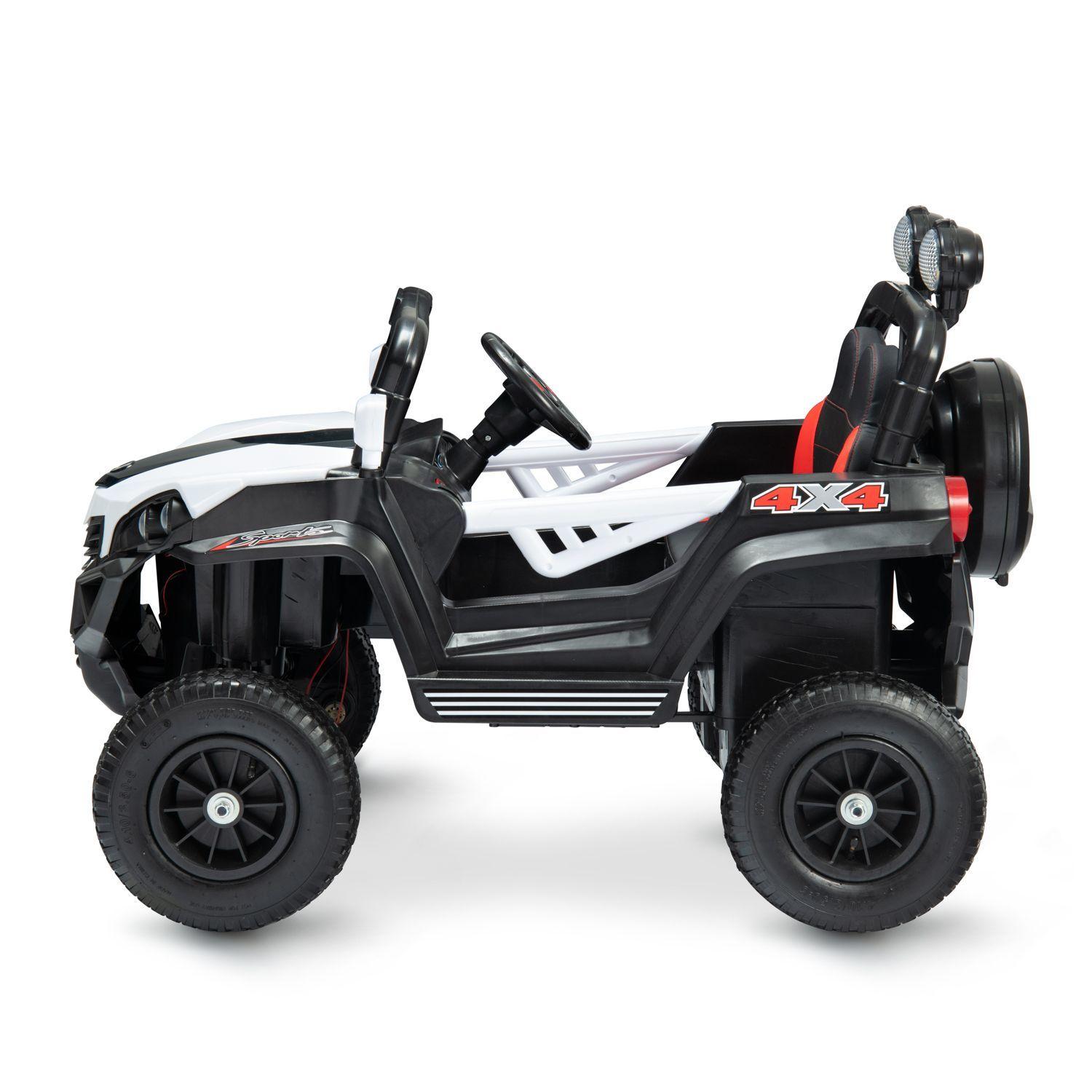 Buggy 4 Motores Ruedas Goma Blanco-1