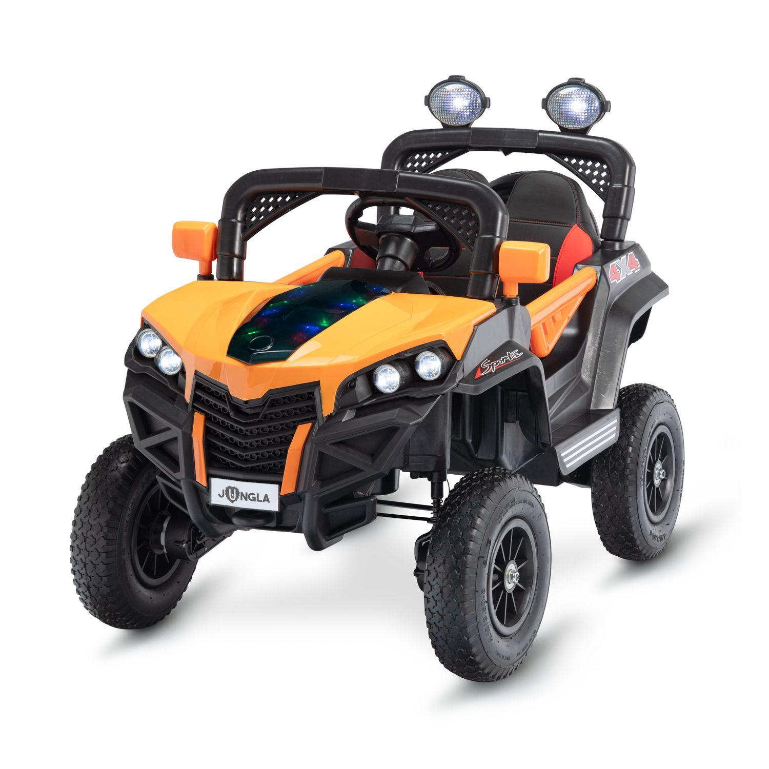 Buggy 4 Motores Ruedas Goma Naranjo-0