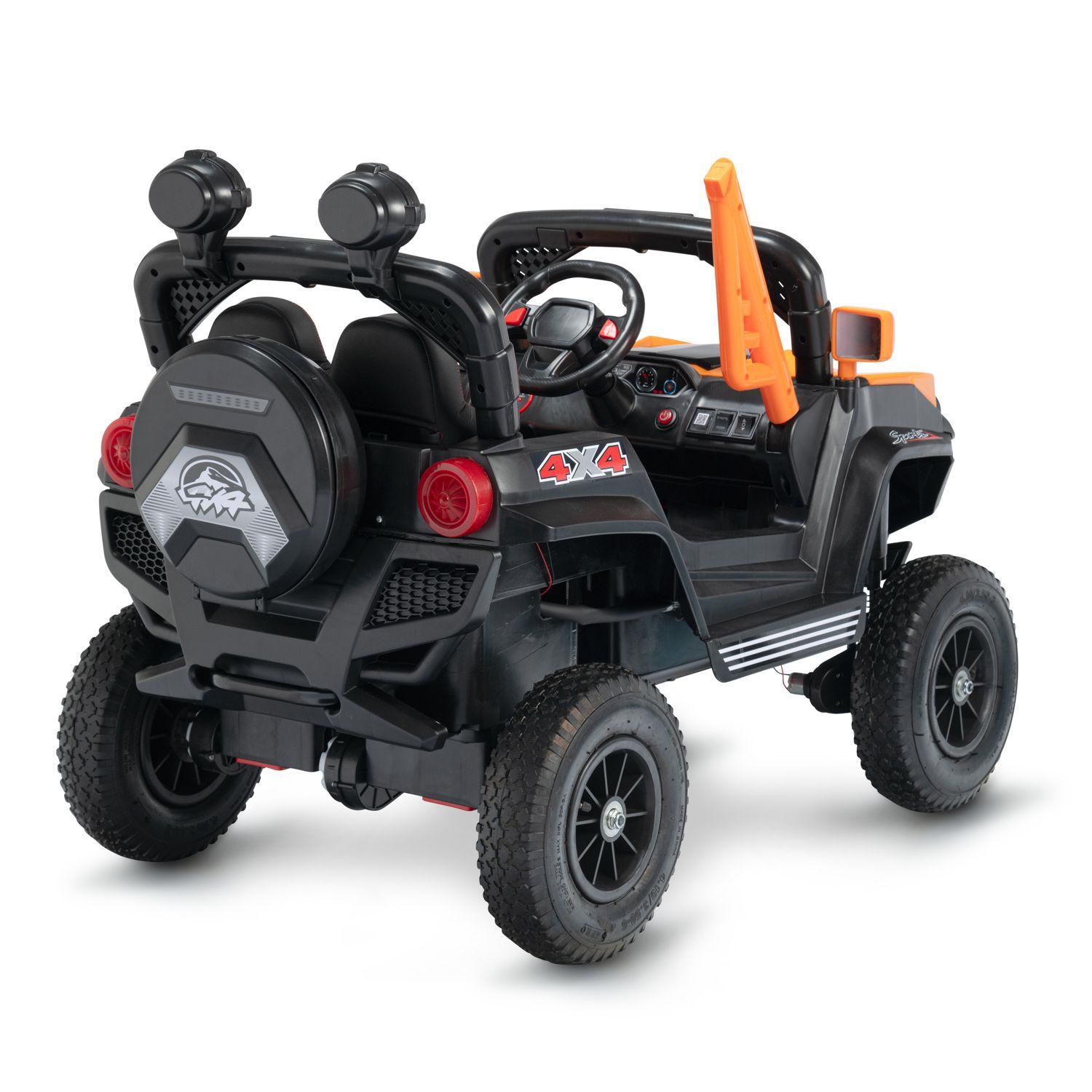 Buggy 4 Motores Ruedas Goma Naranjo-2