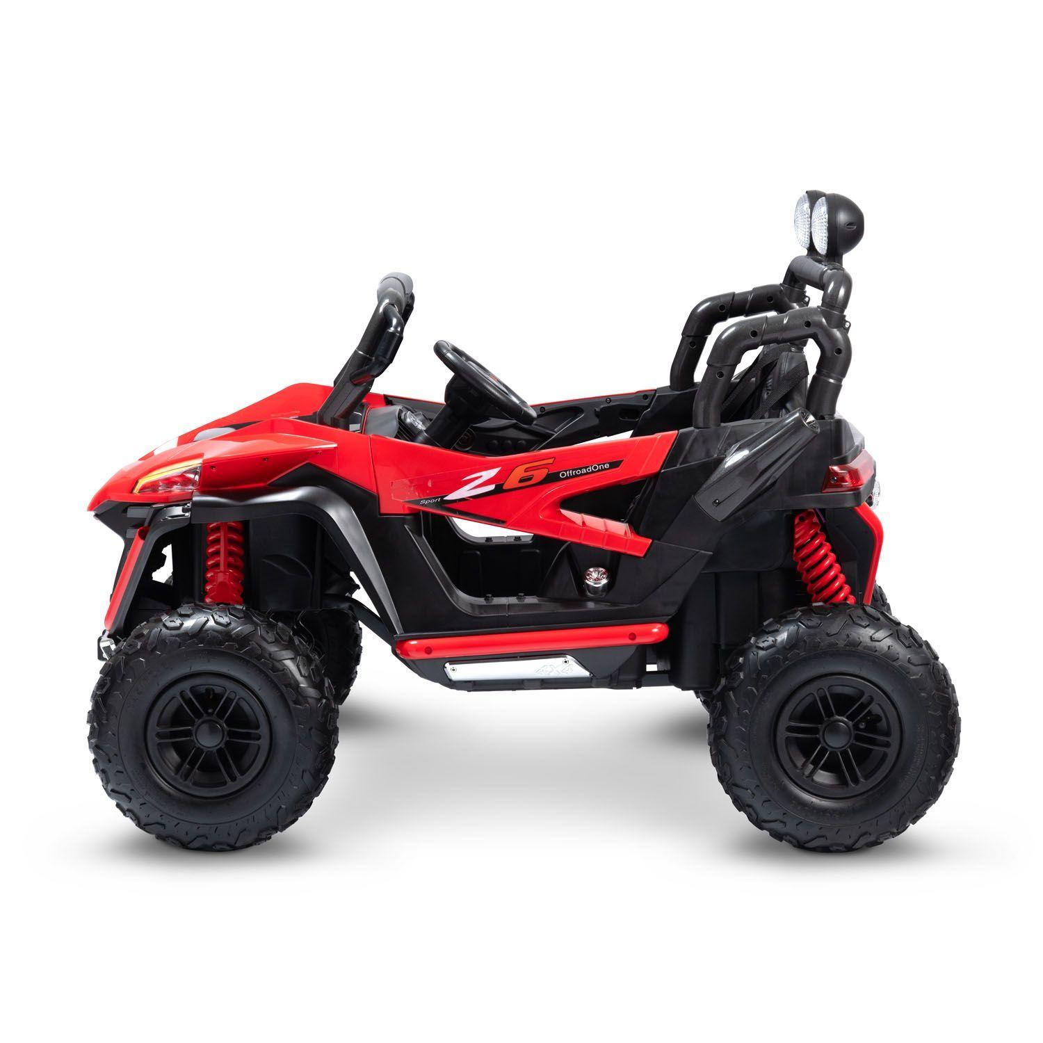 New Buggy XL Doble Asiento Ruedas De Goma Rojo-0