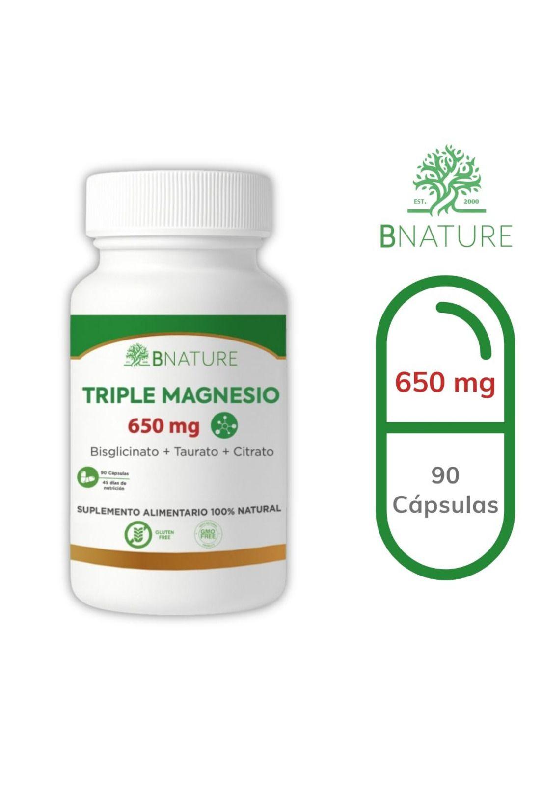 Triple Magnesio (Citrato, Taurato, Bisglicinato)  B NATURE-6
