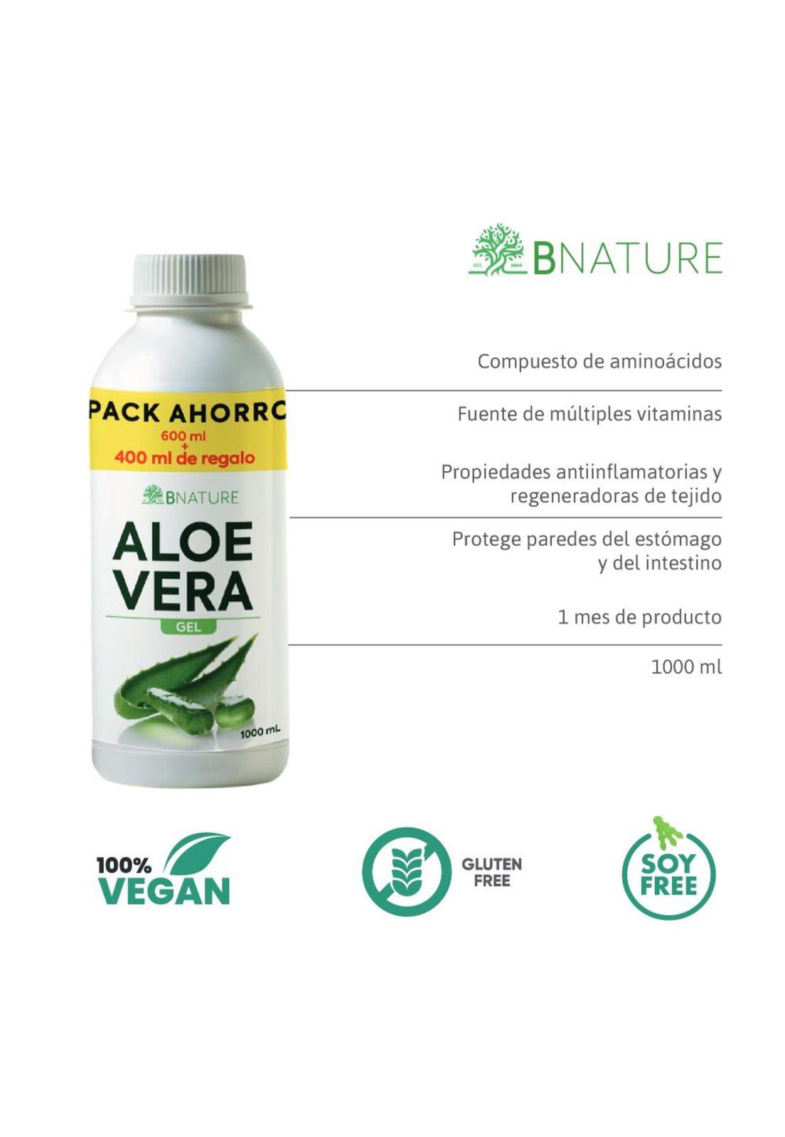 Aloe Vera GEL Suplemento en Gel 1 Litro  B NATURE-2