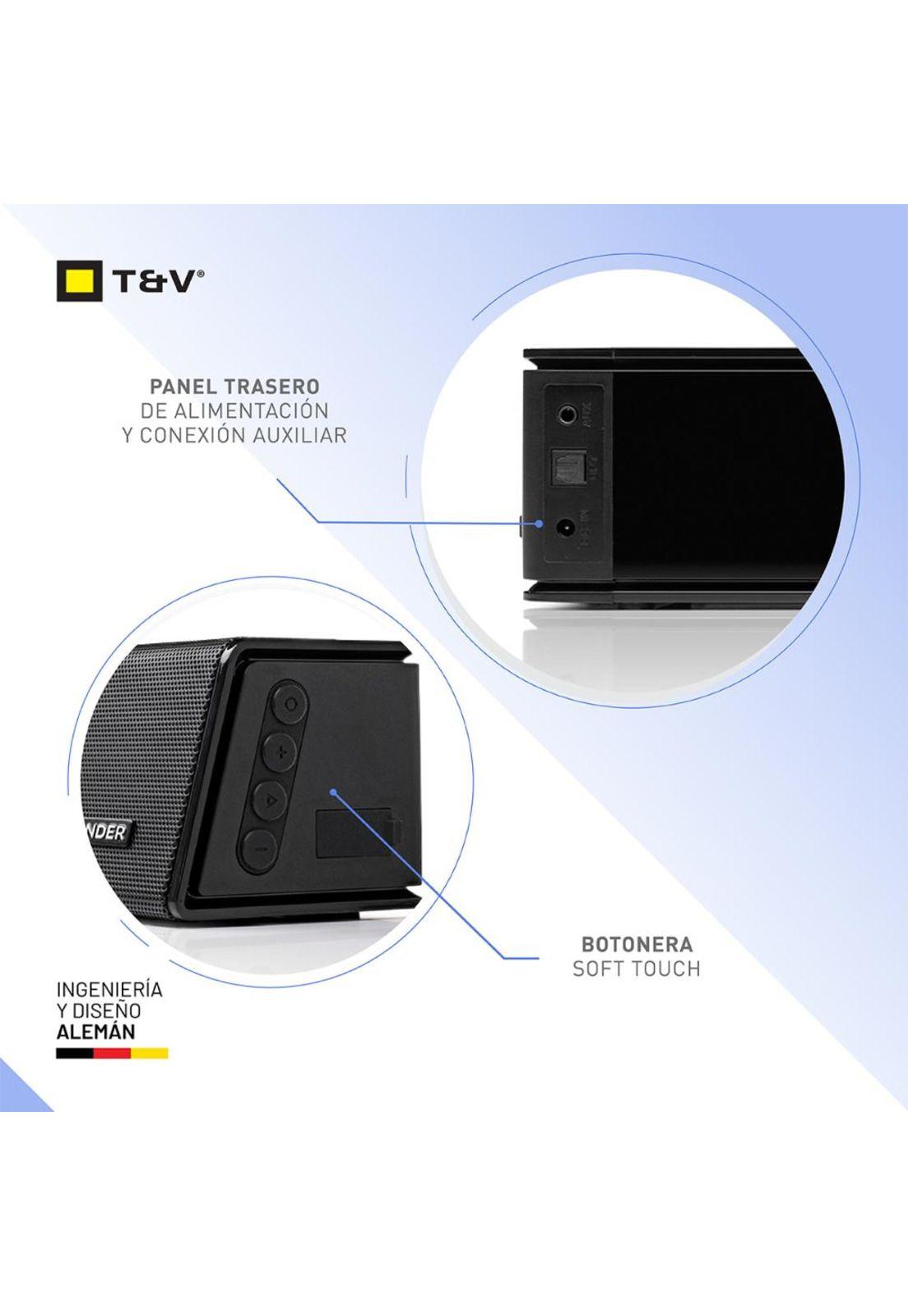 Barra De Sonido Compacta Entrada Optica Bluetooth Tecno Tws-2