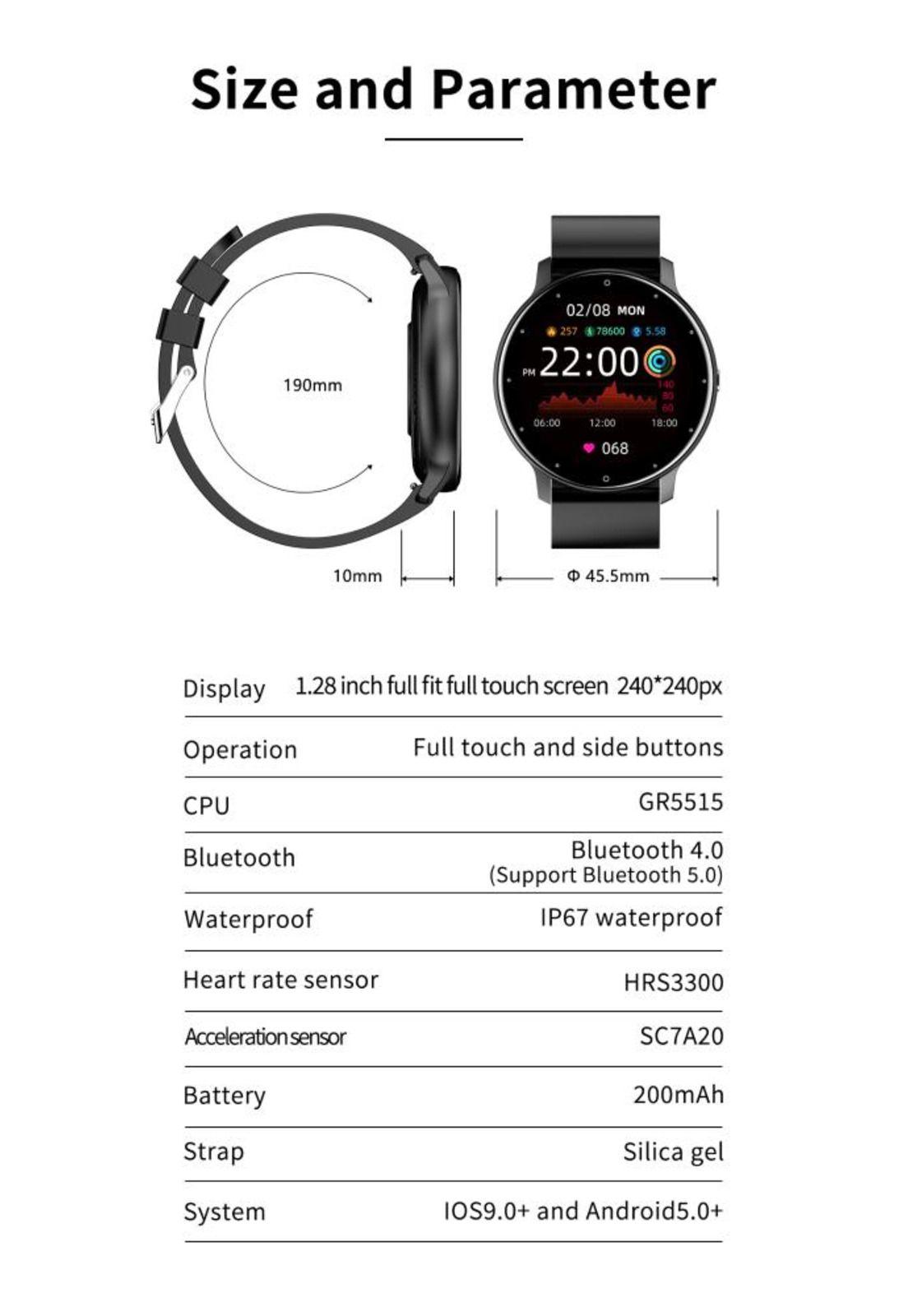 ZL02D Smart Watch color Dorado-3