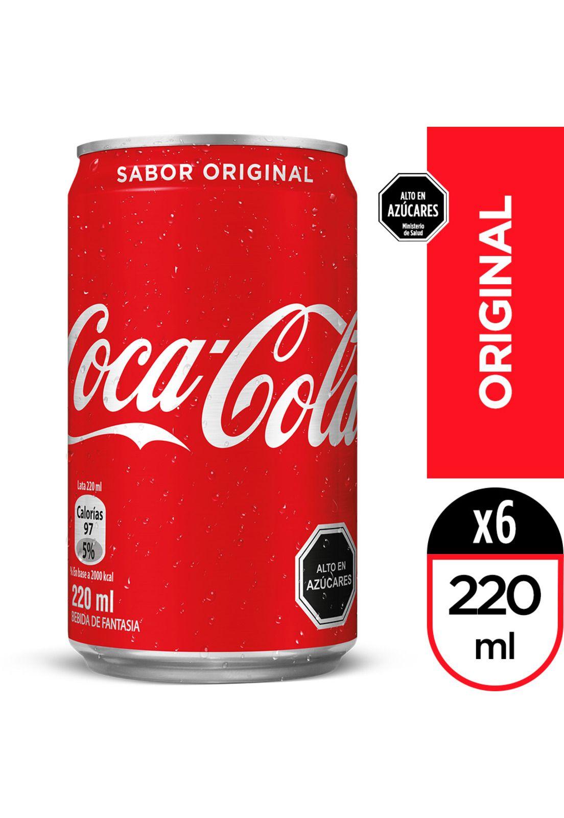 Coca Cola 220cc Lata x 6-0