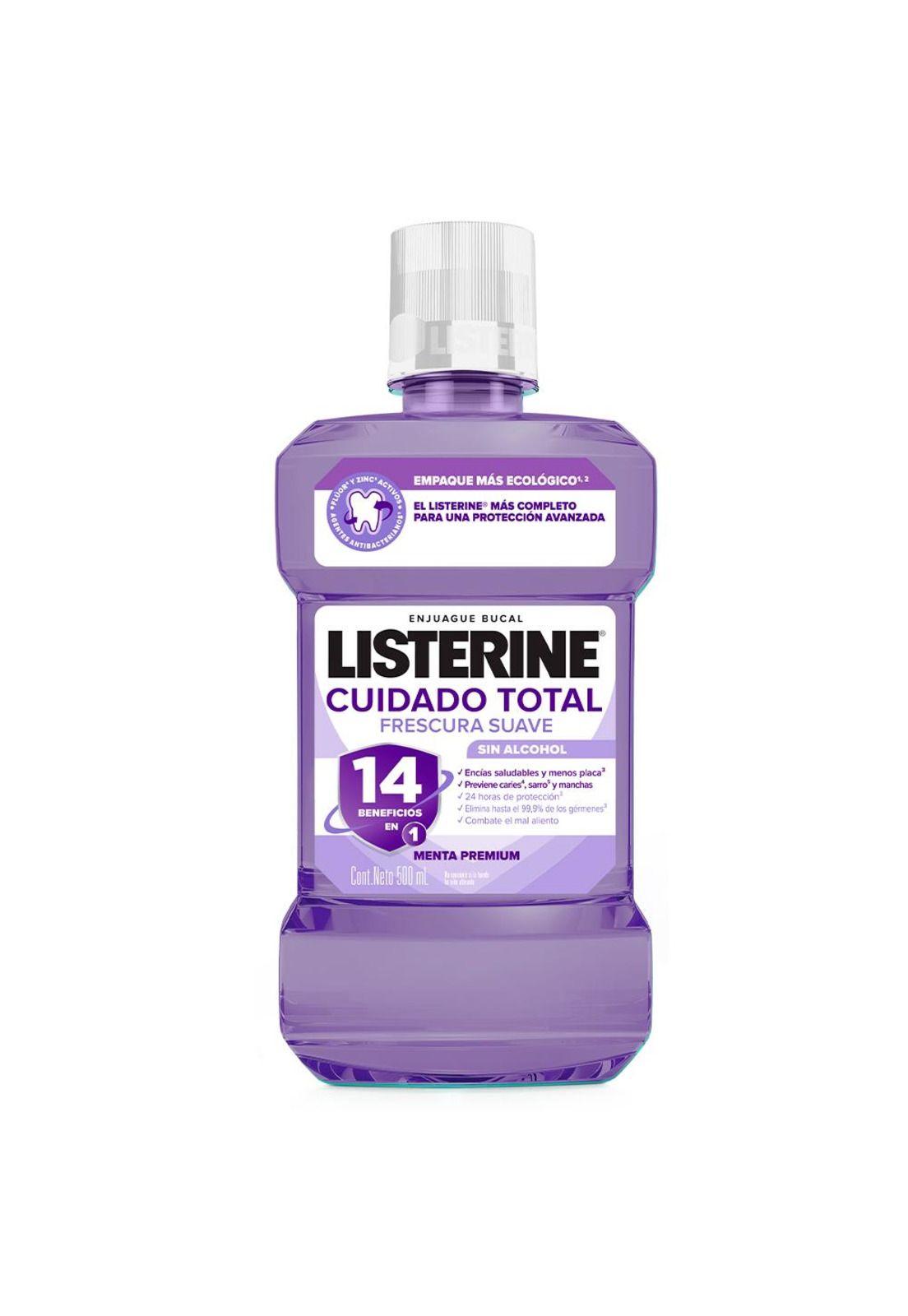 Enjuague bucal LISTERINE® Cuidado Total Sin Alcohol 500 mL-1