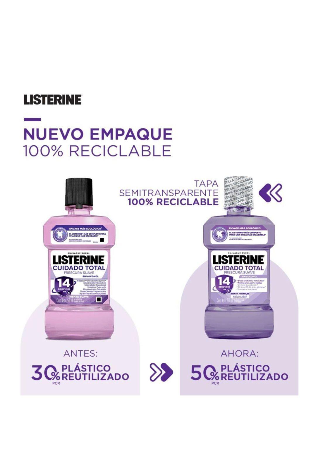 Enjuague bucal LISTERINE® Cuidado Total Sin Alcohol 500 mL-3