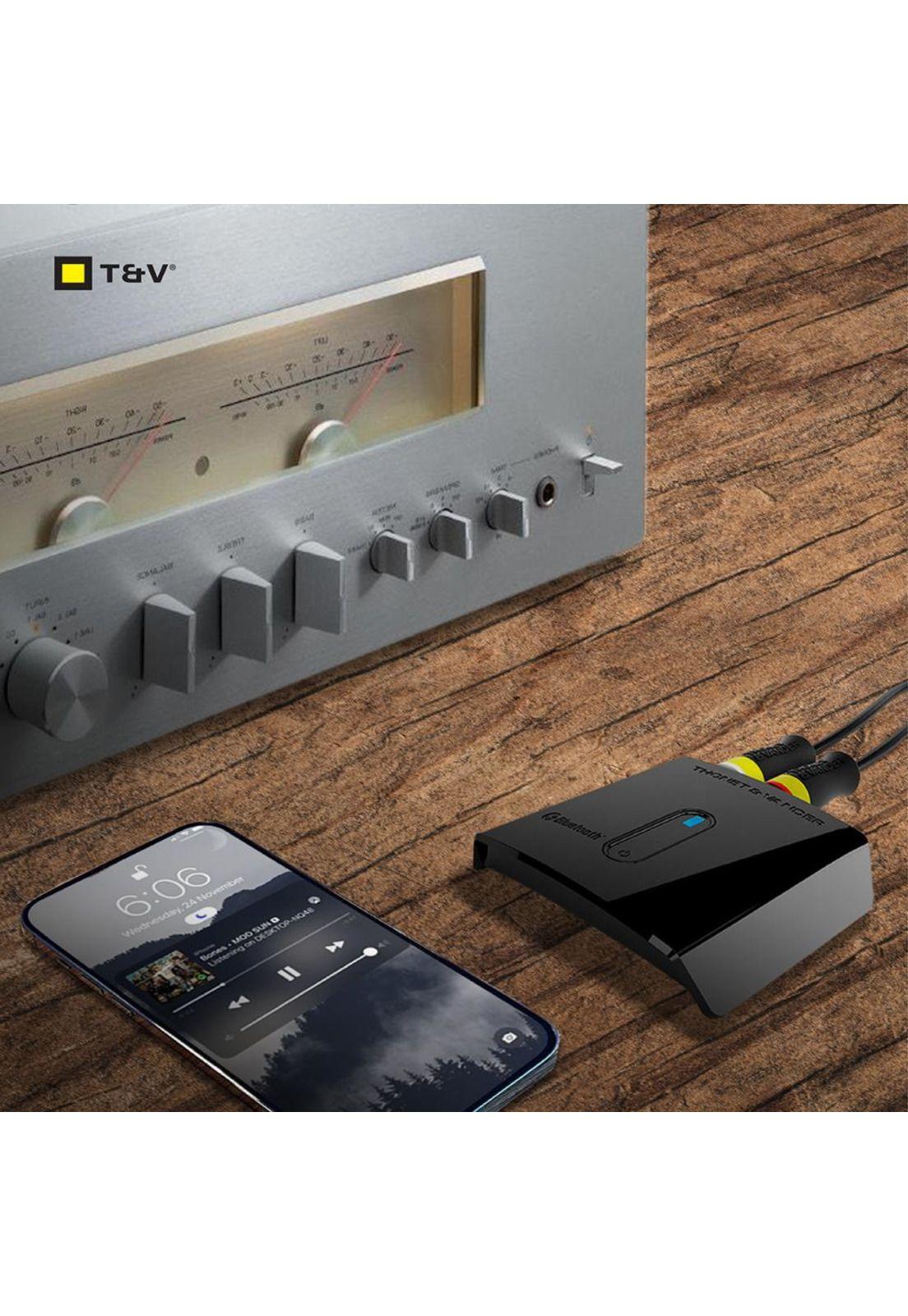 Receptor y Transmisor Bluetooth Salida RCA  Entrada 3.5 mm-4