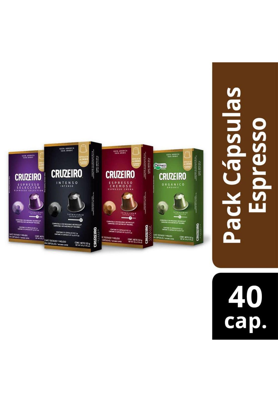 Cápsulas Cafe Cruzeiro para Nespresso Mix Sabores 40x56g-0