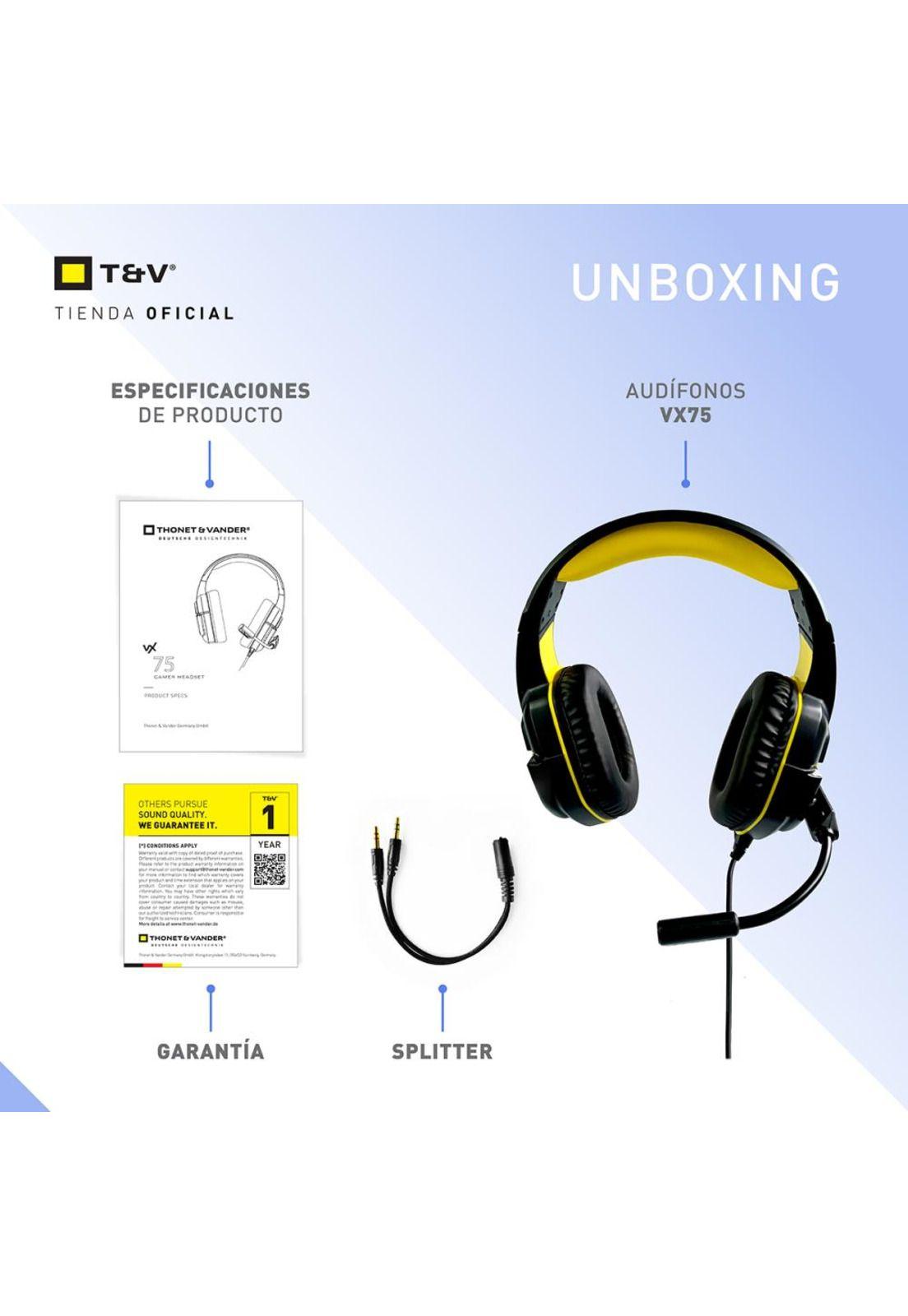 Audifono Gamer Mic Ergonomico control volumen luz led-3