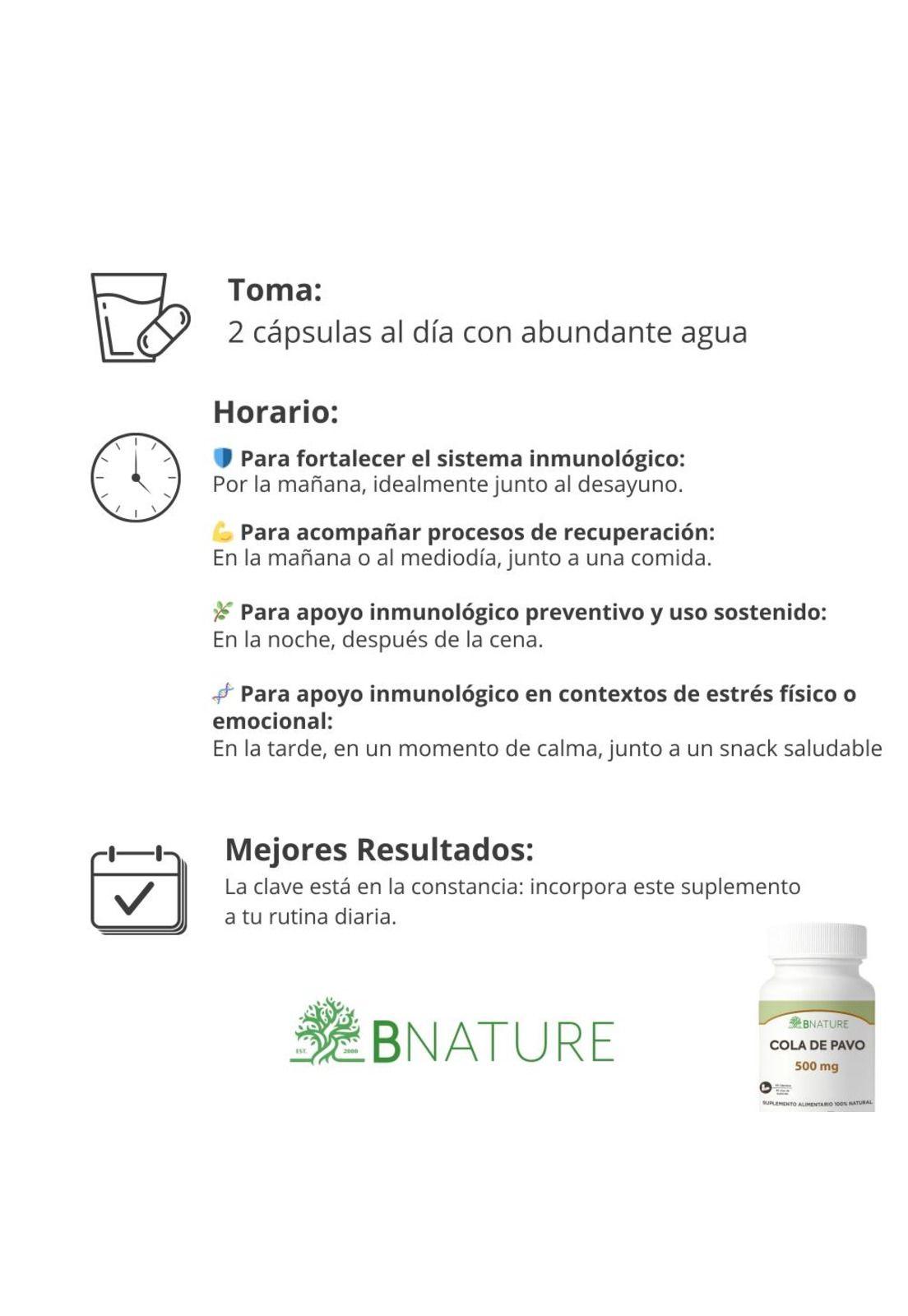 Cola de Pavo 500mg | 60 Cápsulas – Hongo Coriolus B NATURE-3