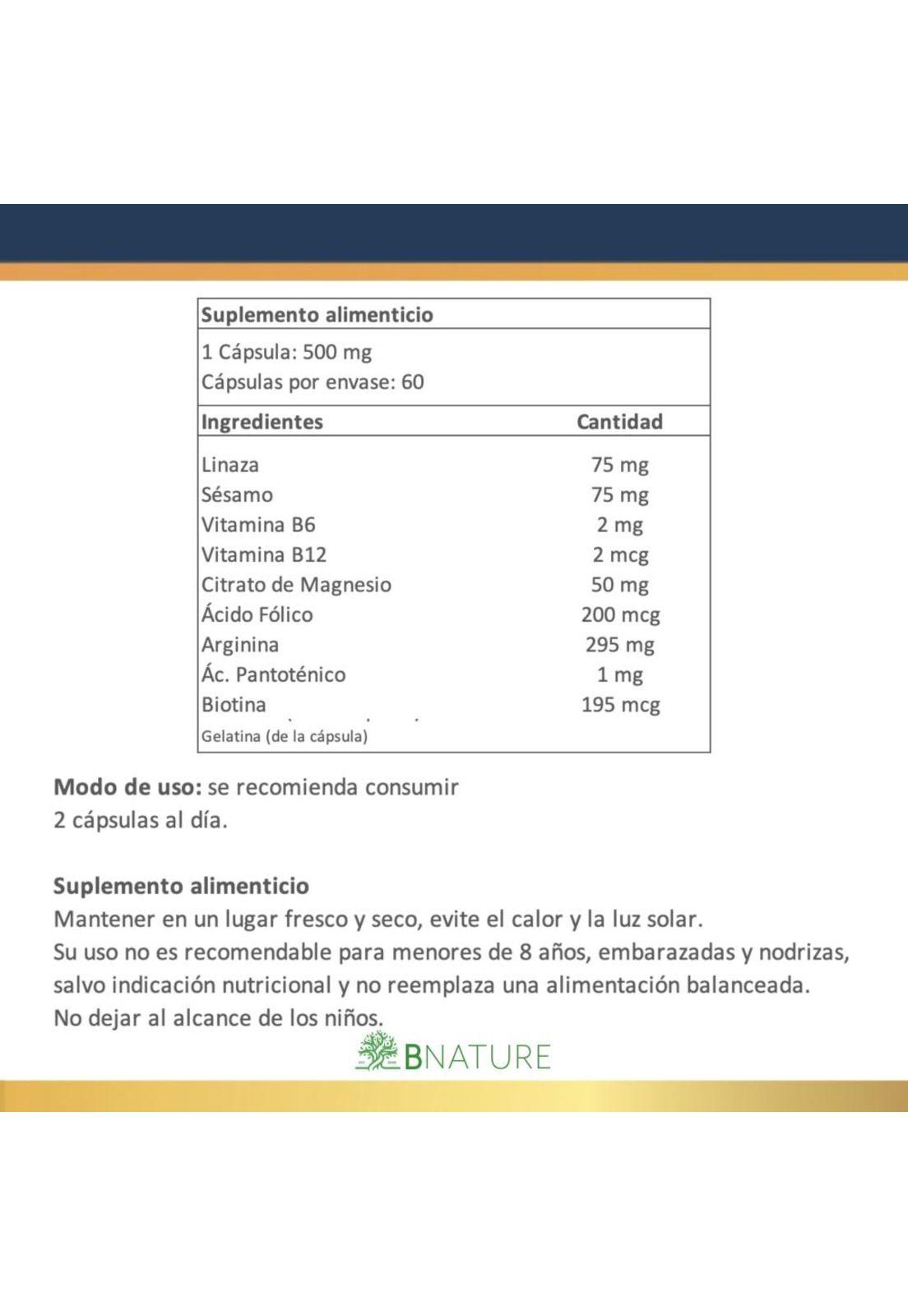 Energy Balance · B Complex · Magnesio · Biotina · 60 caps-3