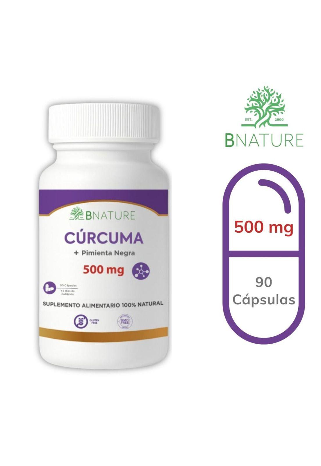Curcuma + Pimienta Negra | 500mg 90 cápsulas B NATURE-7
