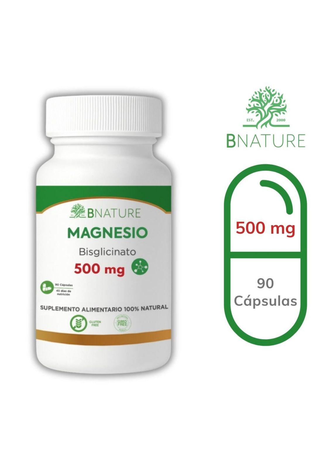 Magnesio Bisglicinato 500mg | Suplemento 90 caps B NATURE-6