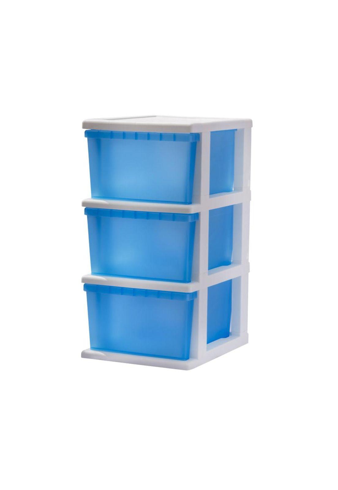 Cajonera Plastico 3 Cajones armable Azul Wenco-0