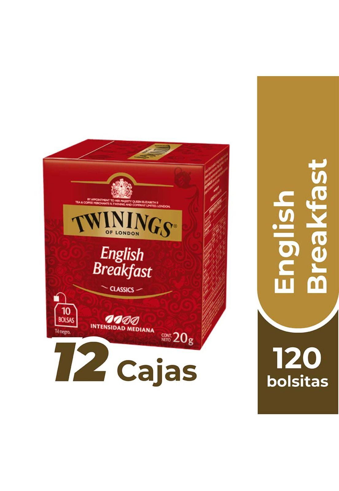 Twinings Té English Breakfast (etiqueta roja) x120 Bolsitas-0